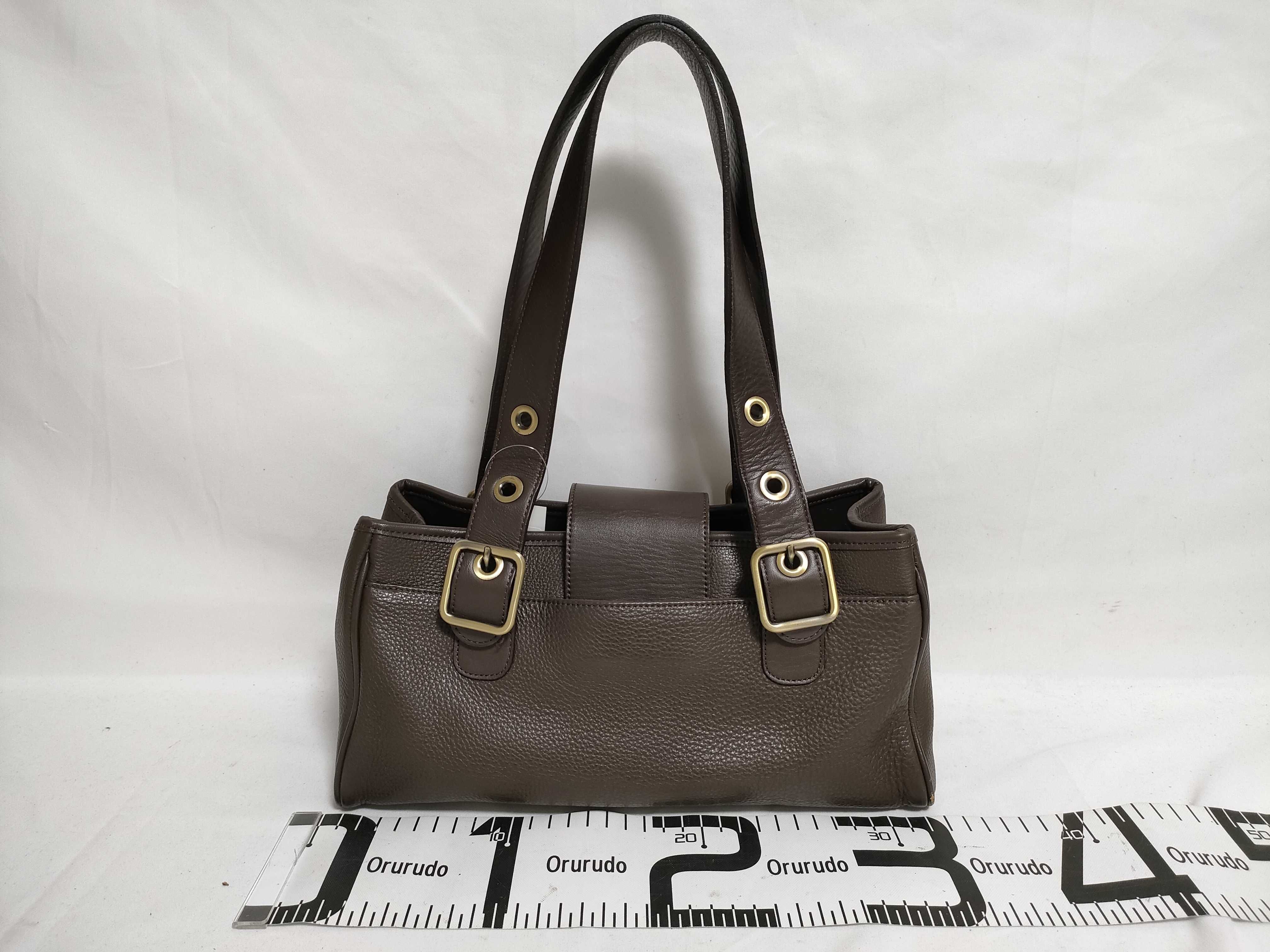 leather tote bag, brown handbag — view 2