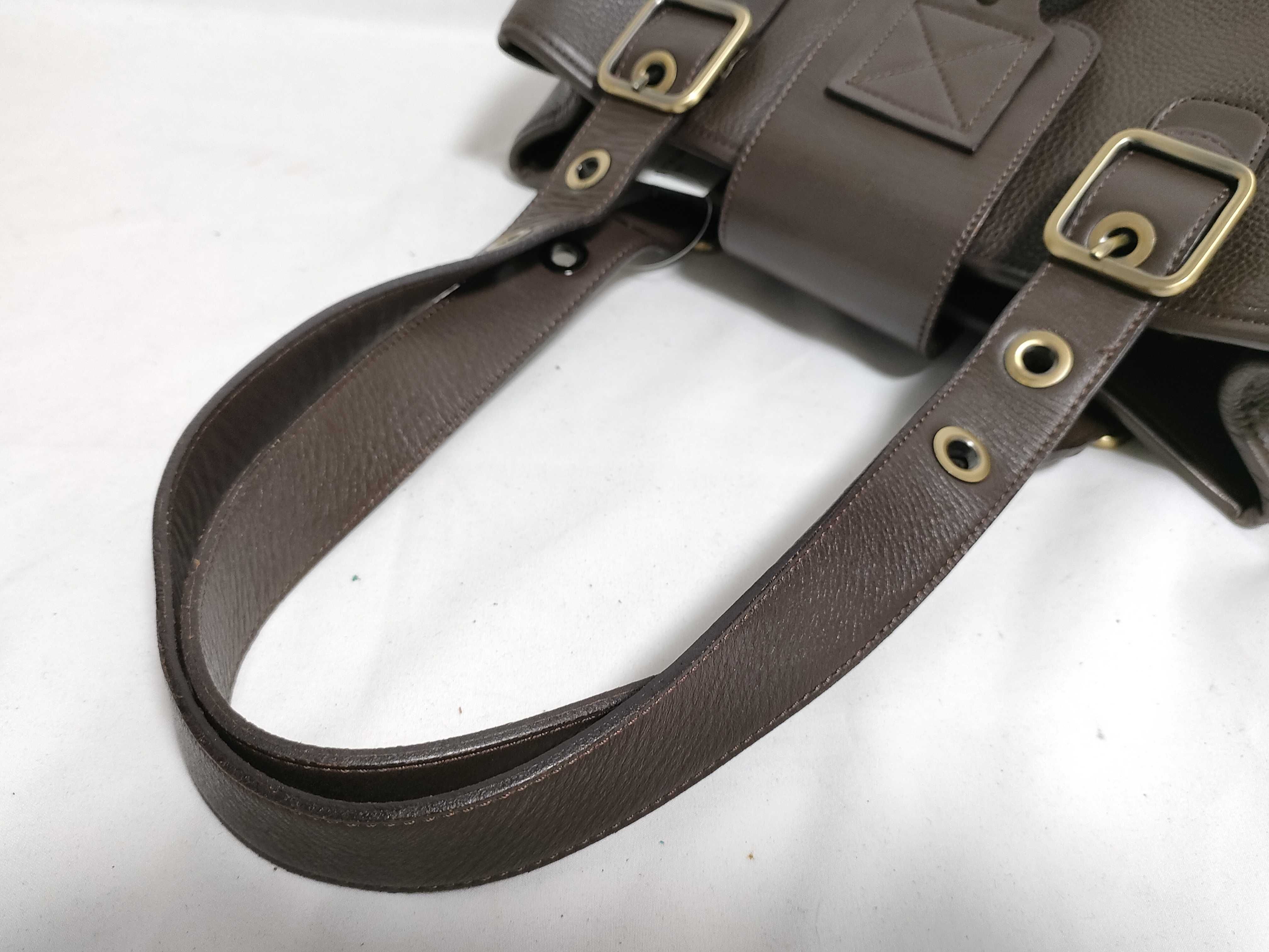leather tote bag, brown handbag — view 3