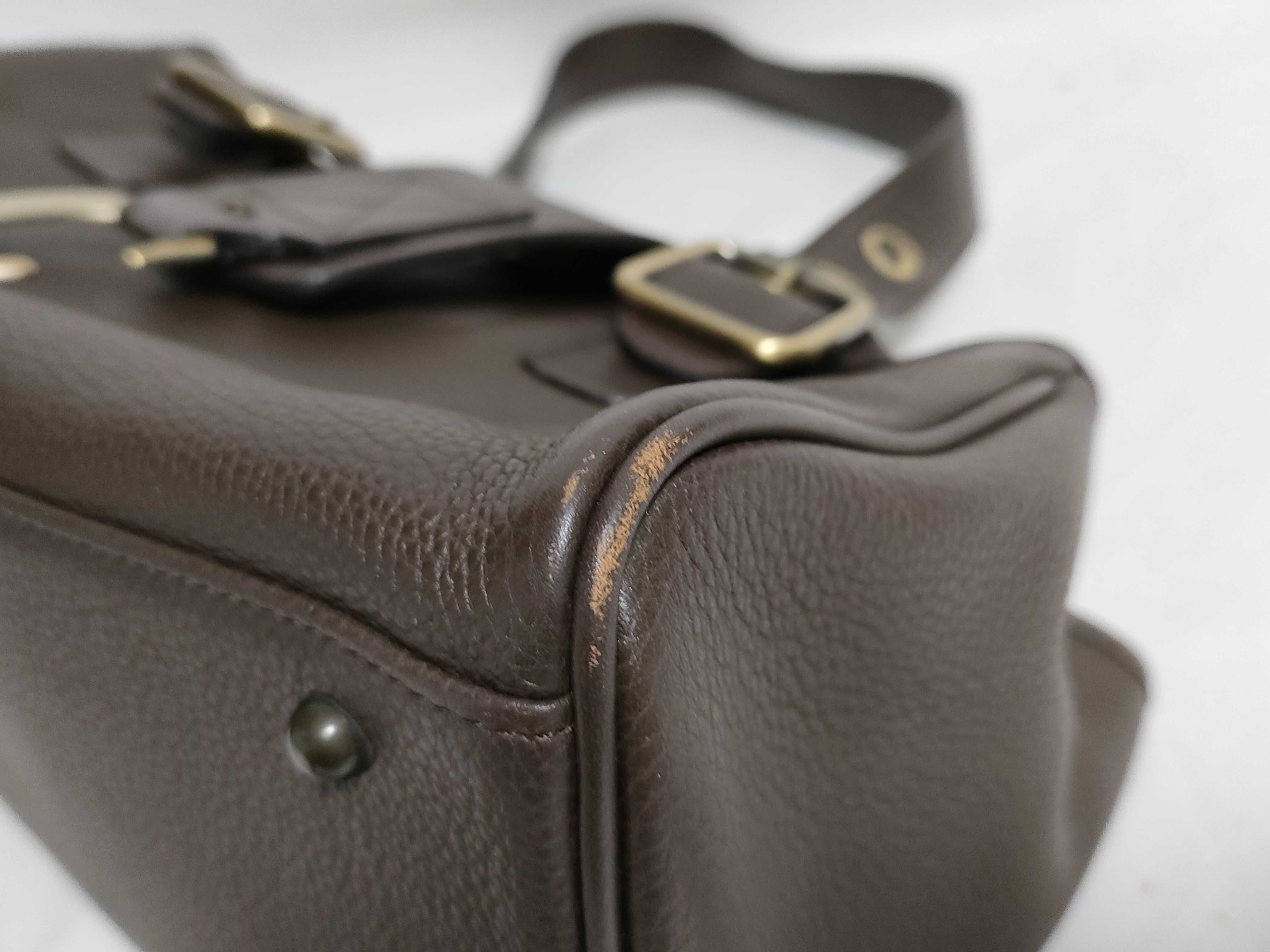 leather tote bag, brown handbag — view 7