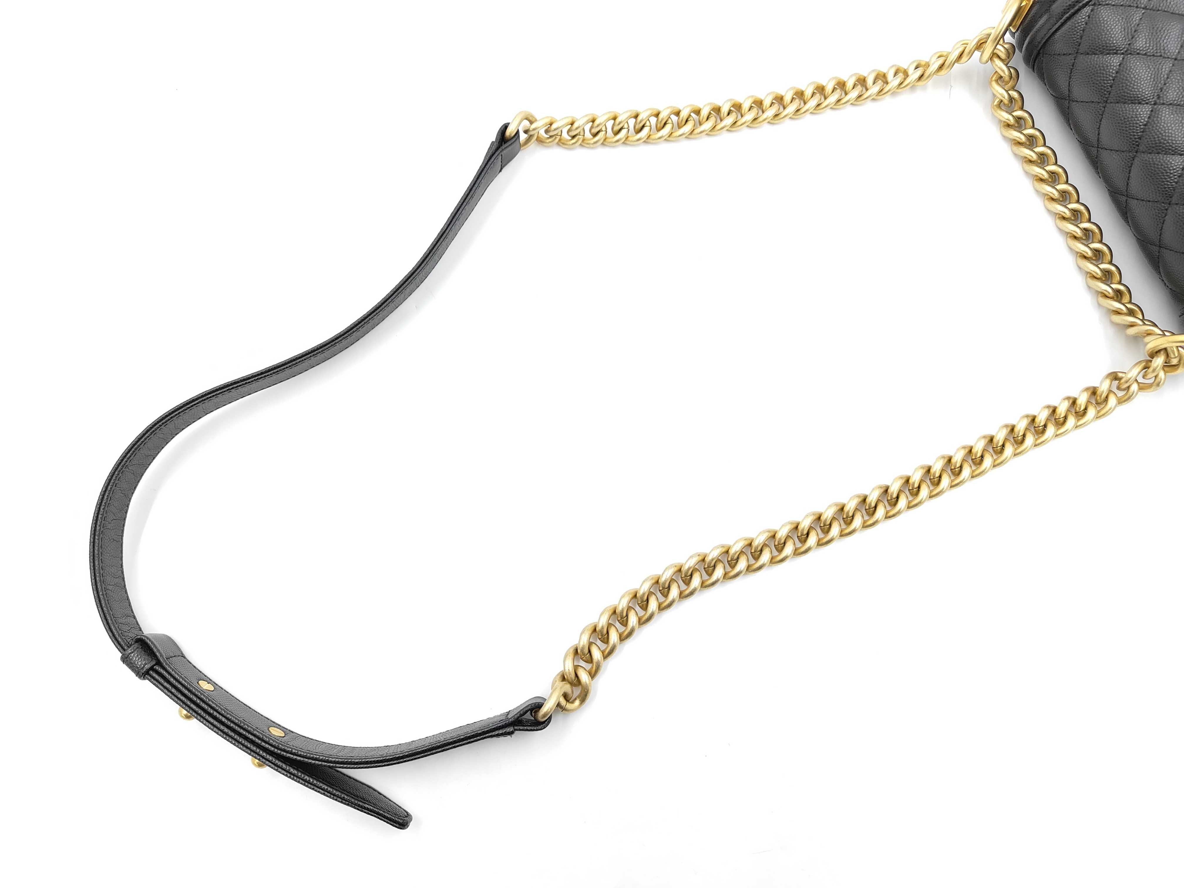Caviar Skin Black Boy Chanel RFID Shoulder Bag — view 3