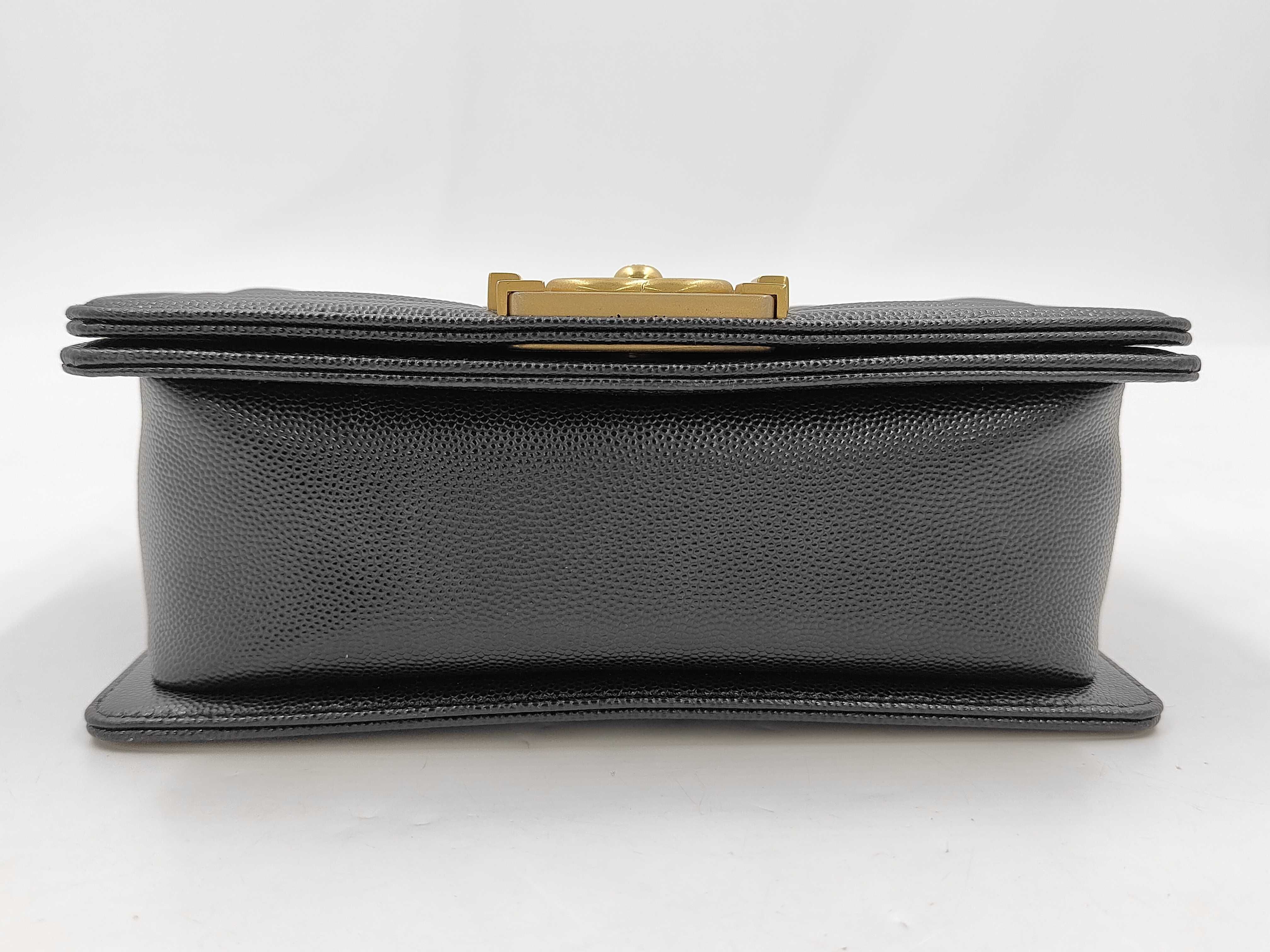 Caviar Skin Black Boy Chanel RFID Shoulder Bag — view 8