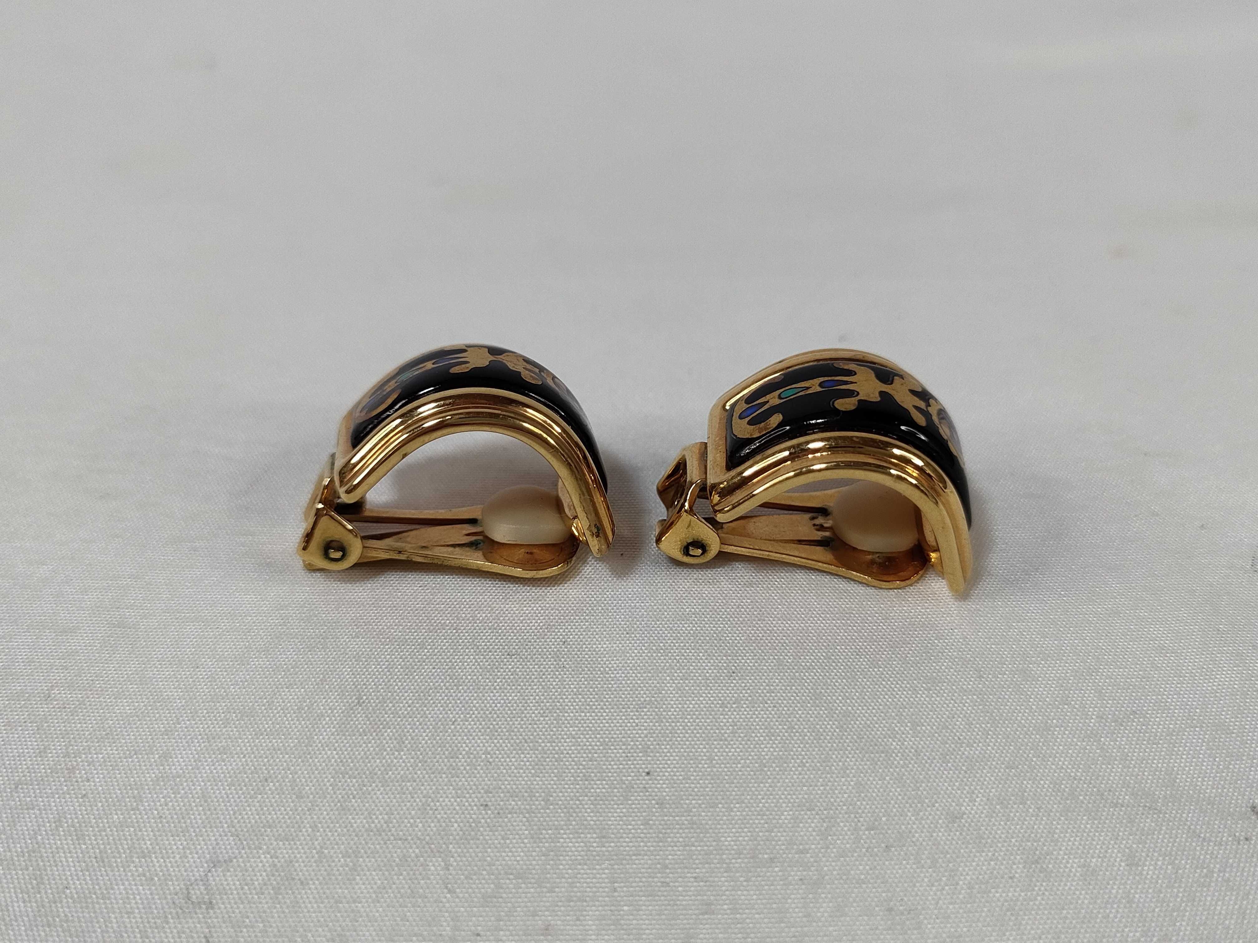 cloisonné enamel earrings — view 3