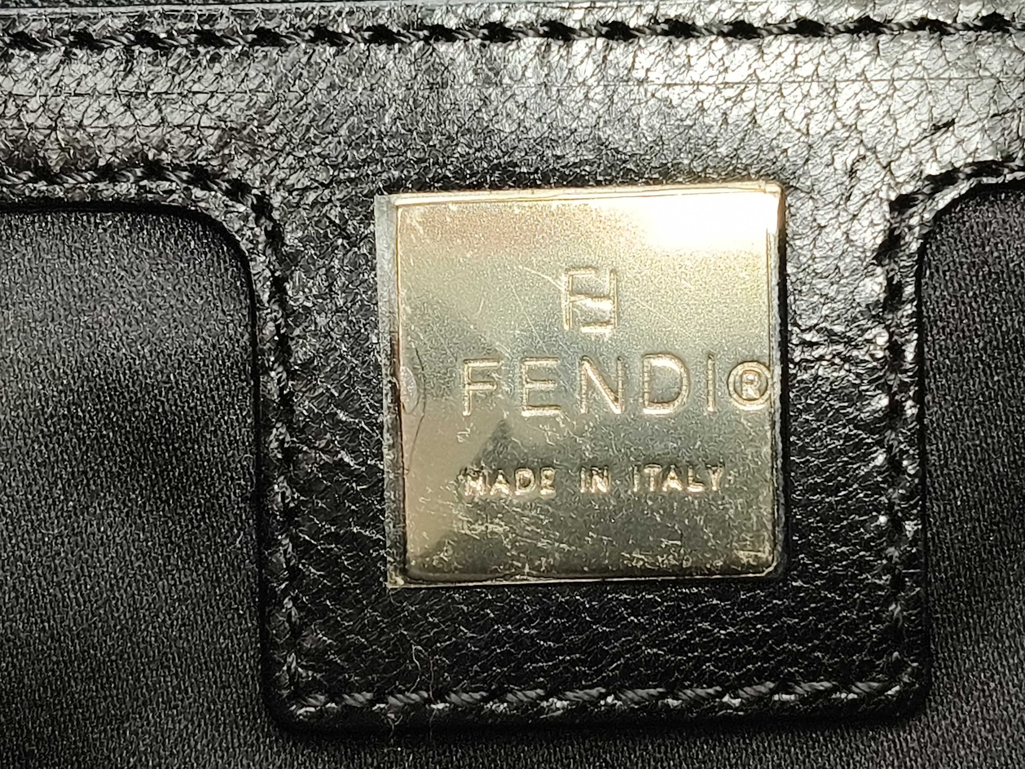 Mamma Fendi Mamma Bucket Cashmere Shoulder Bag — view 12