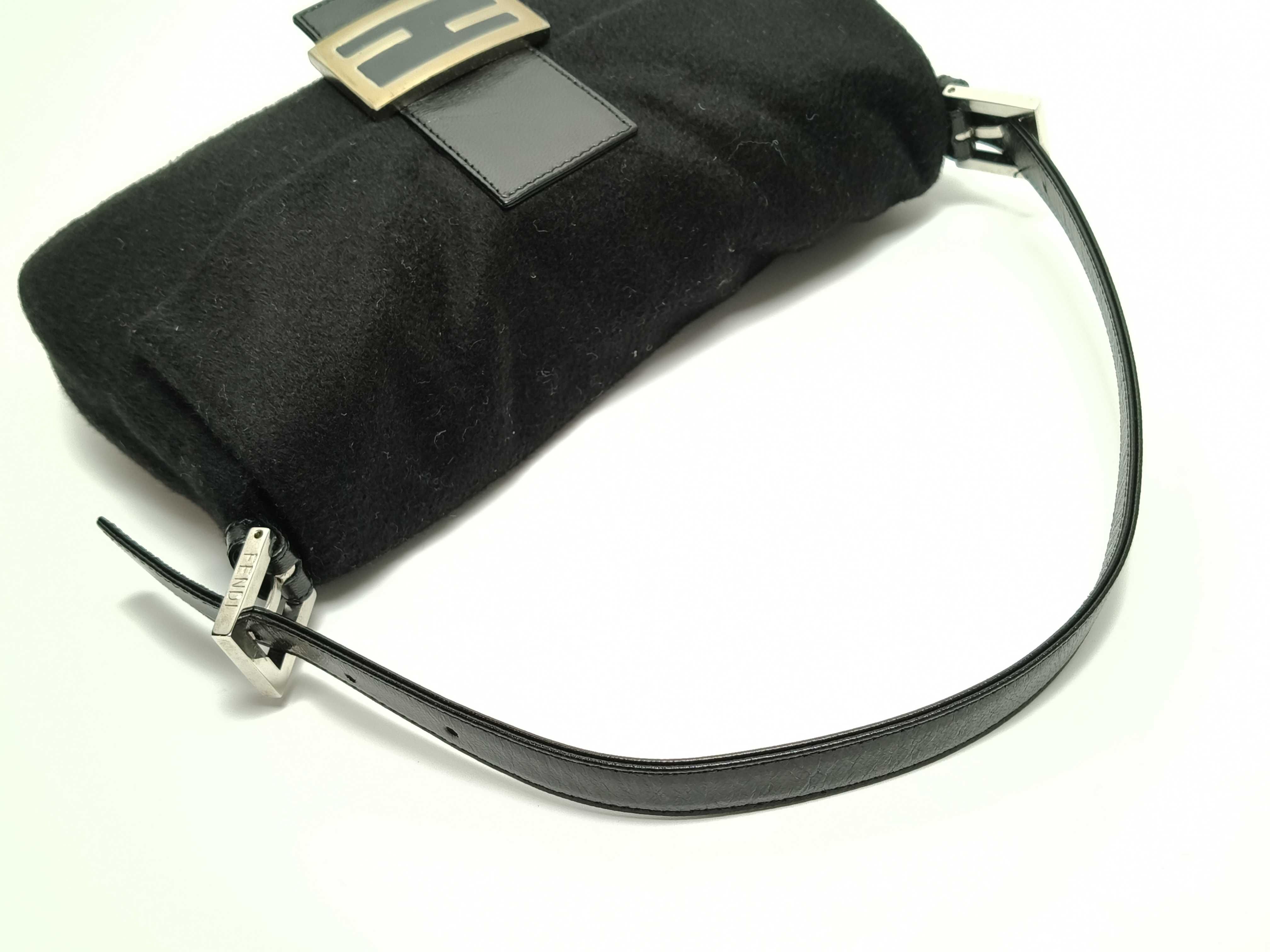 Mamma Fendi Mamma Bucket Cashmere Shoulder Bag — view 3