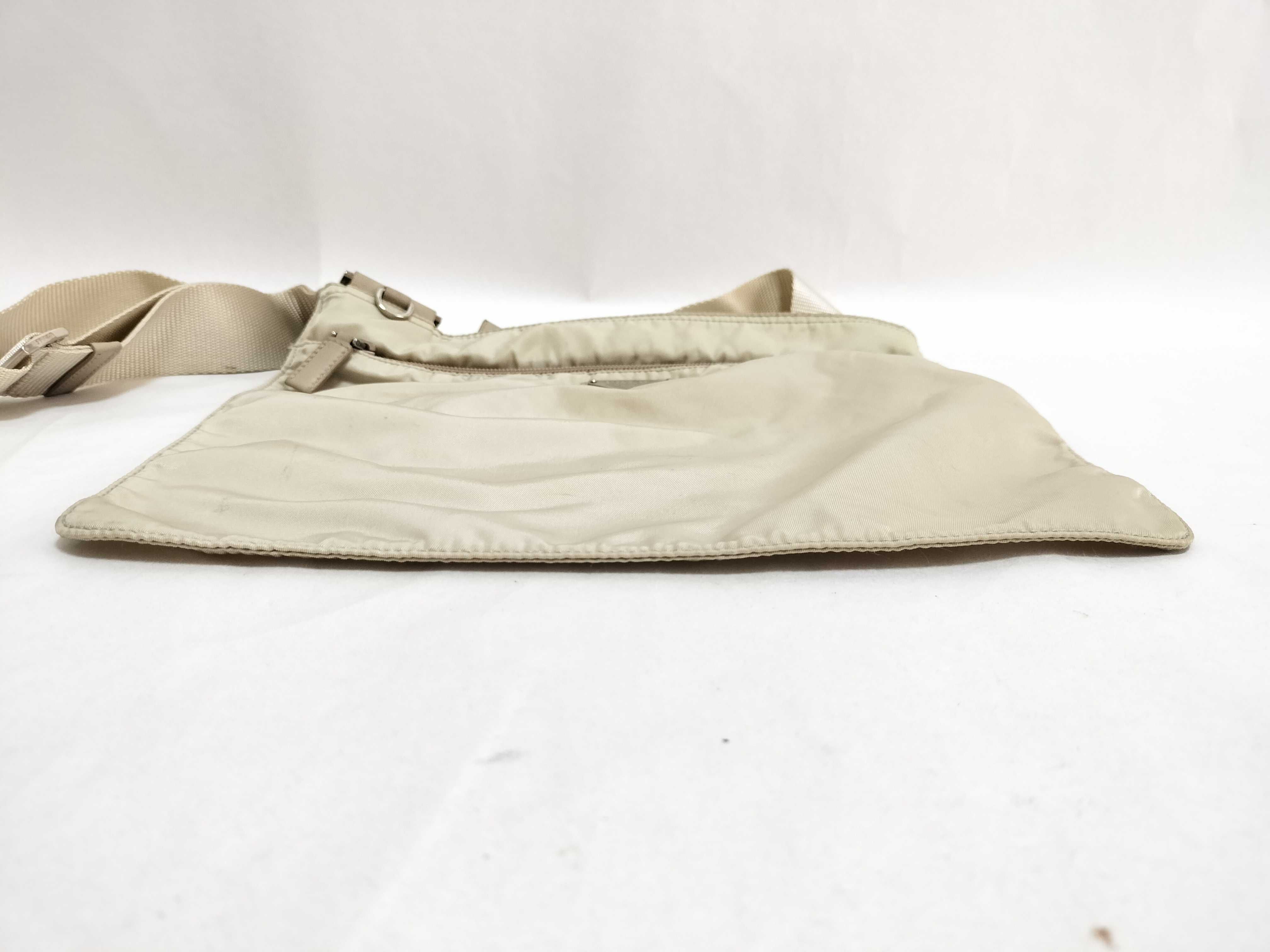 Nylon Shoulder Bag, Beige — view 8