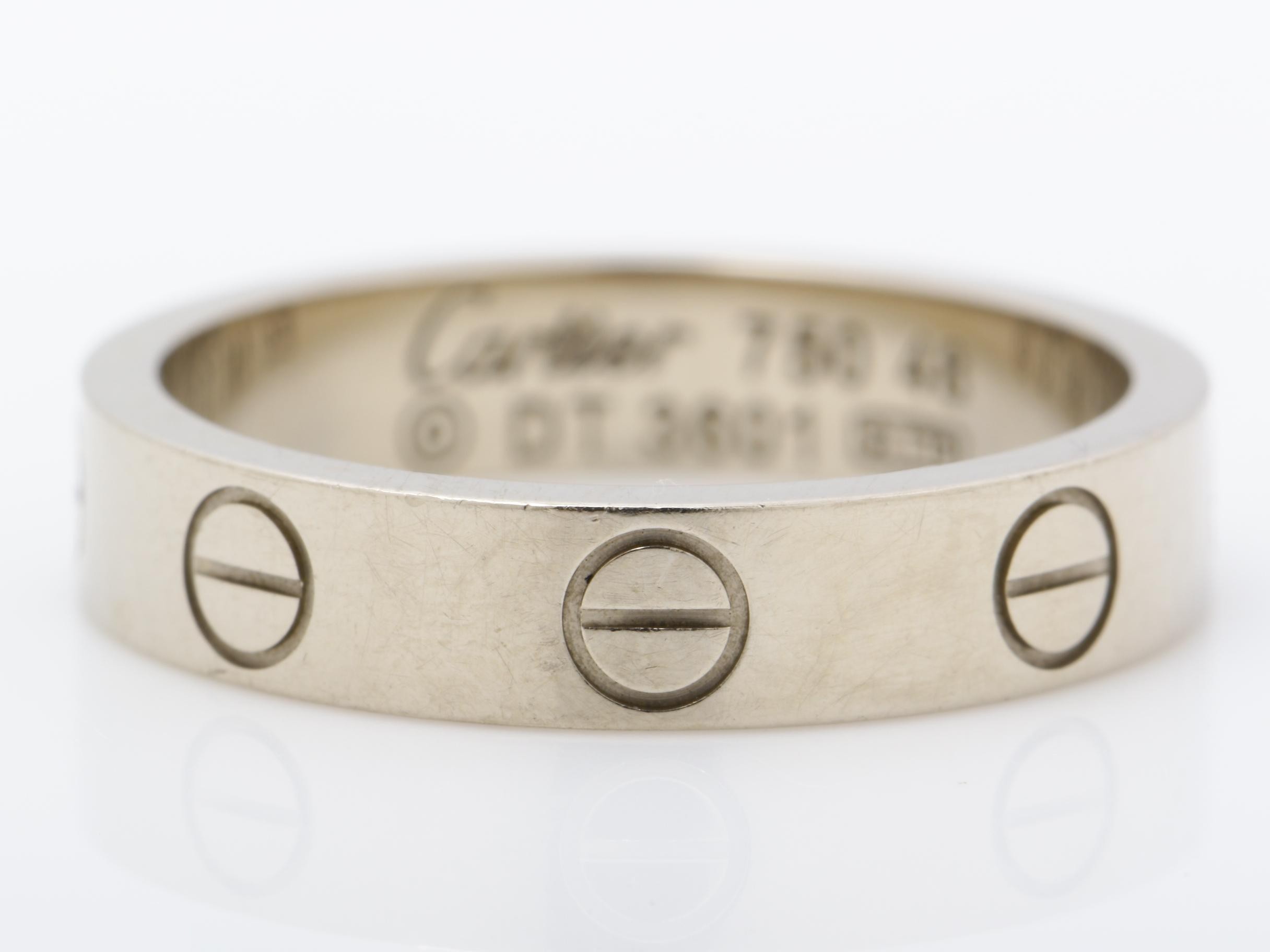 Mini Love Ring, 750WG, 3.9g, #48 / Width approx. 3.6mm — view 2
