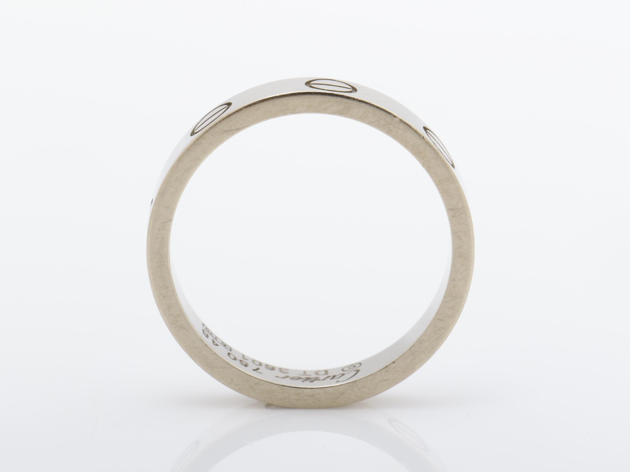 Mini Love Ring, 750WG, 3.9g, #48 / Width approx. 3.6mm — view 5
