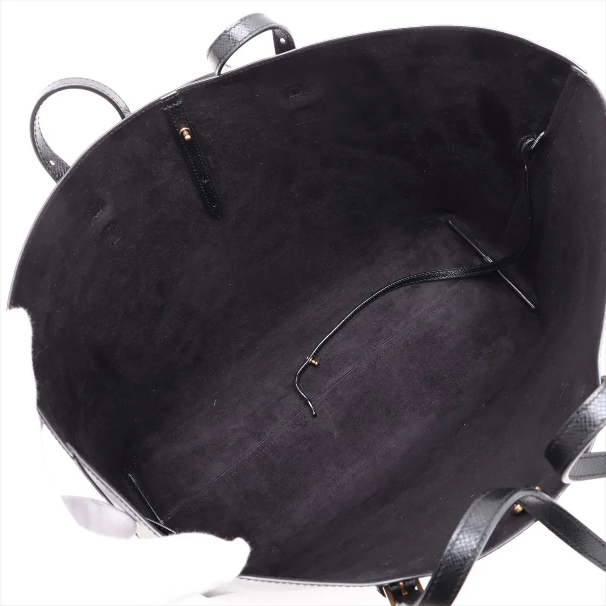 East West Leather Tote Bag, Black, 604309 — view 7
