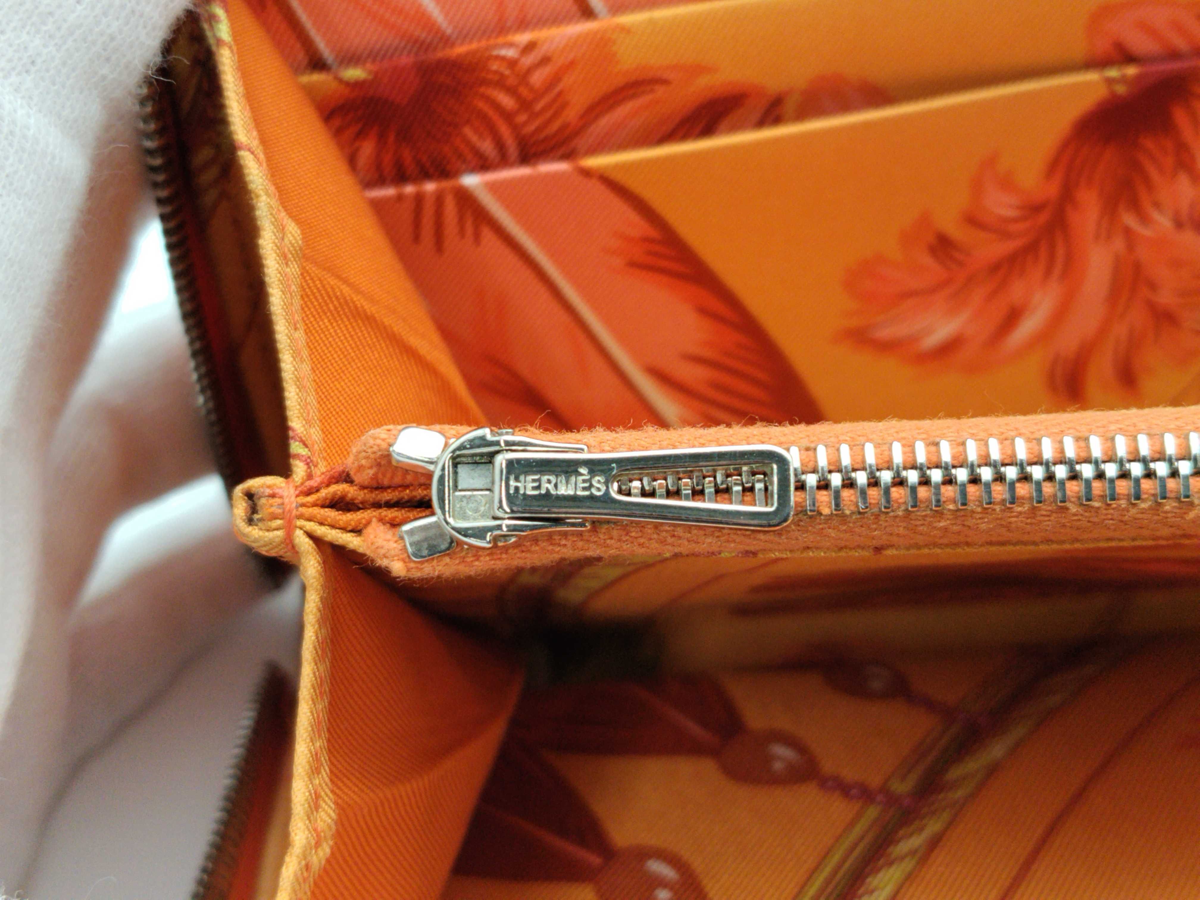 Azap wallet, Hermes wallet, Azap Long Silk In, orange wallet — view 12