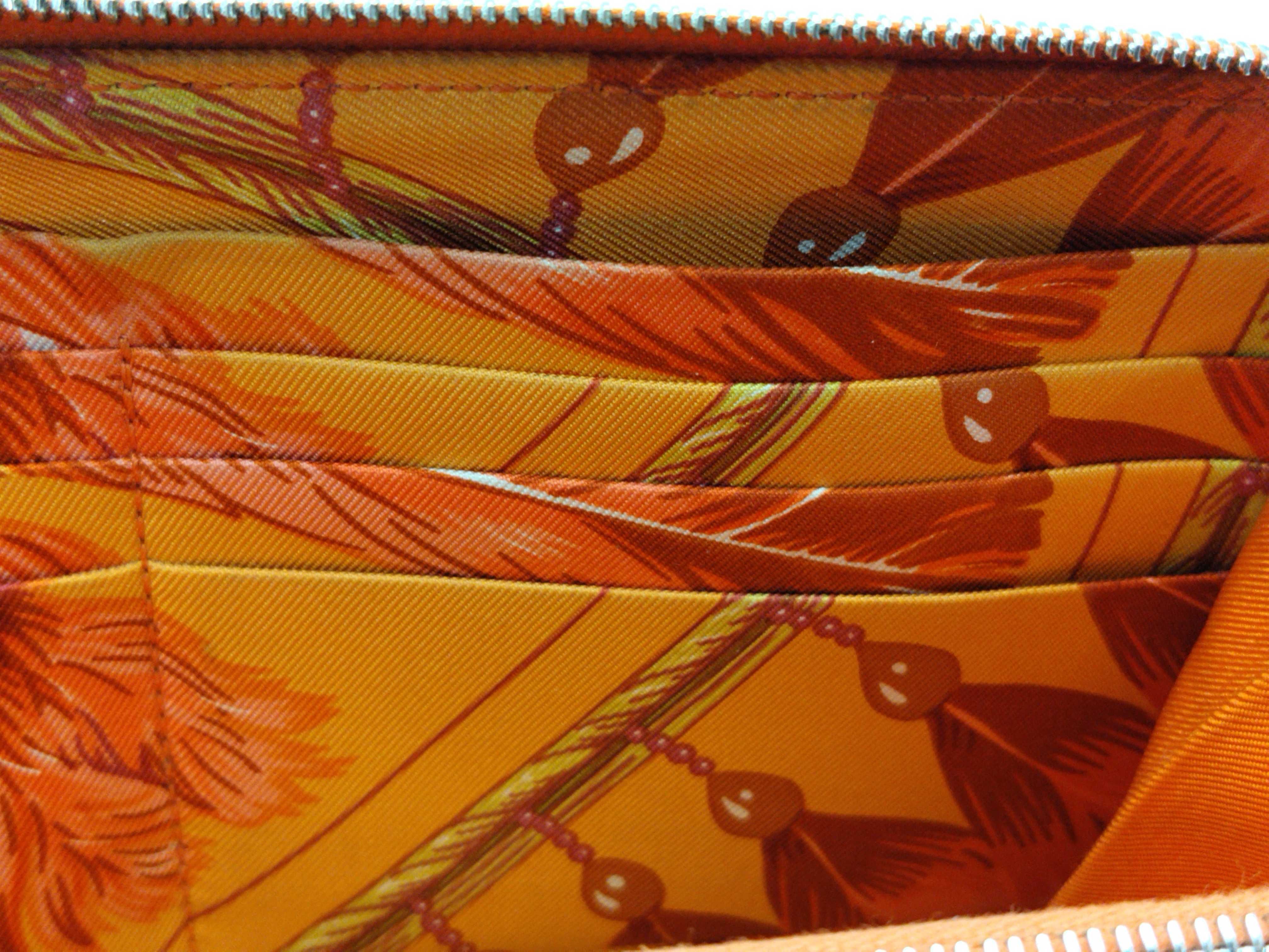 Azap wallet, Hermes wallet, Azap Long Silk In, orange wallet — view 13
