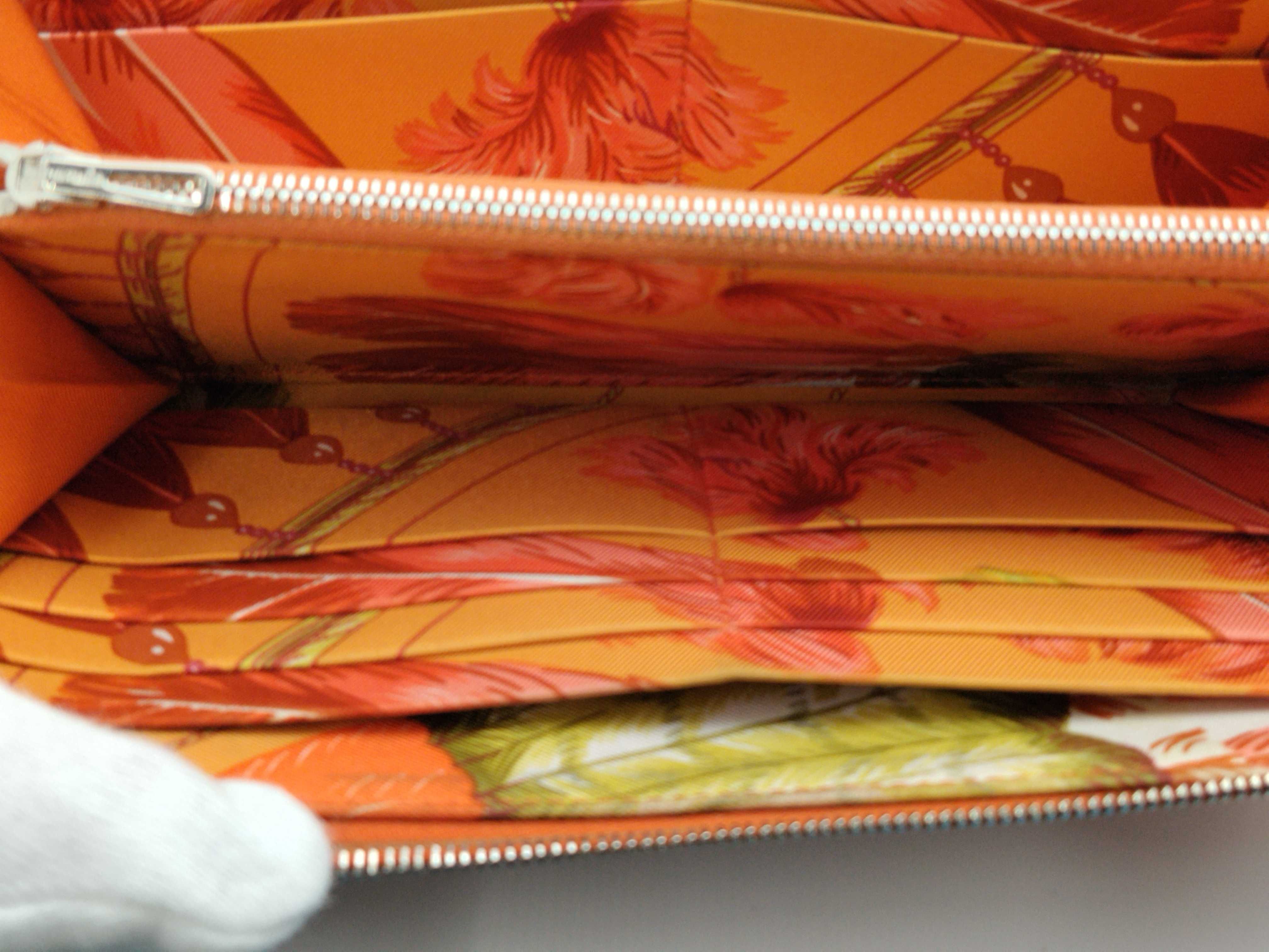 Azap wallet, Hermes wallet, Azap Long Silk In, orange wallet — view 14