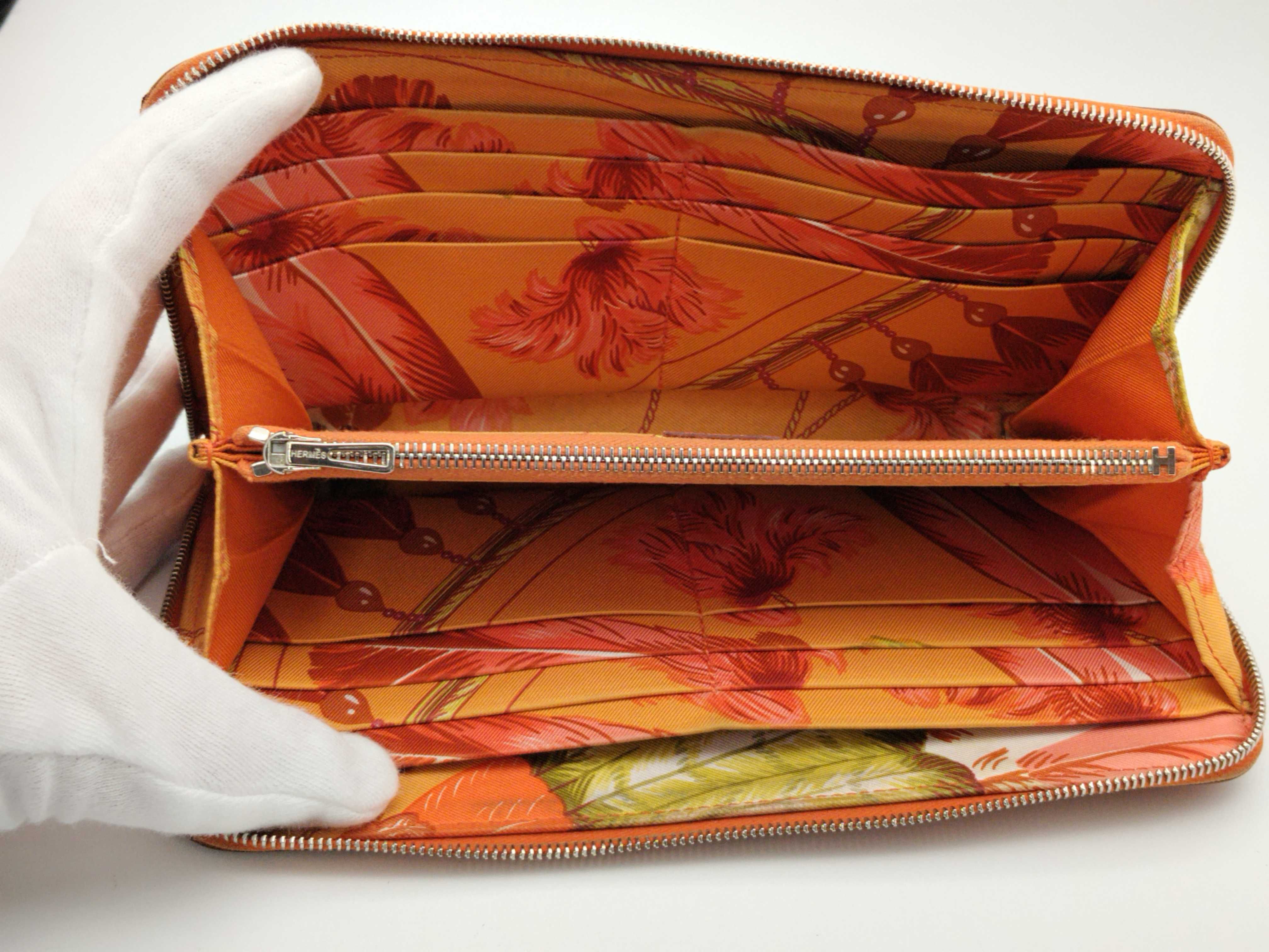 Azap wallet, Hermes wallet, Azap Long Silk In, orange wallet — view 10