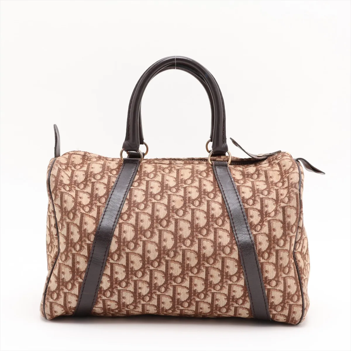 Trotter Canvas x Leather Handbag, Brown — view 2