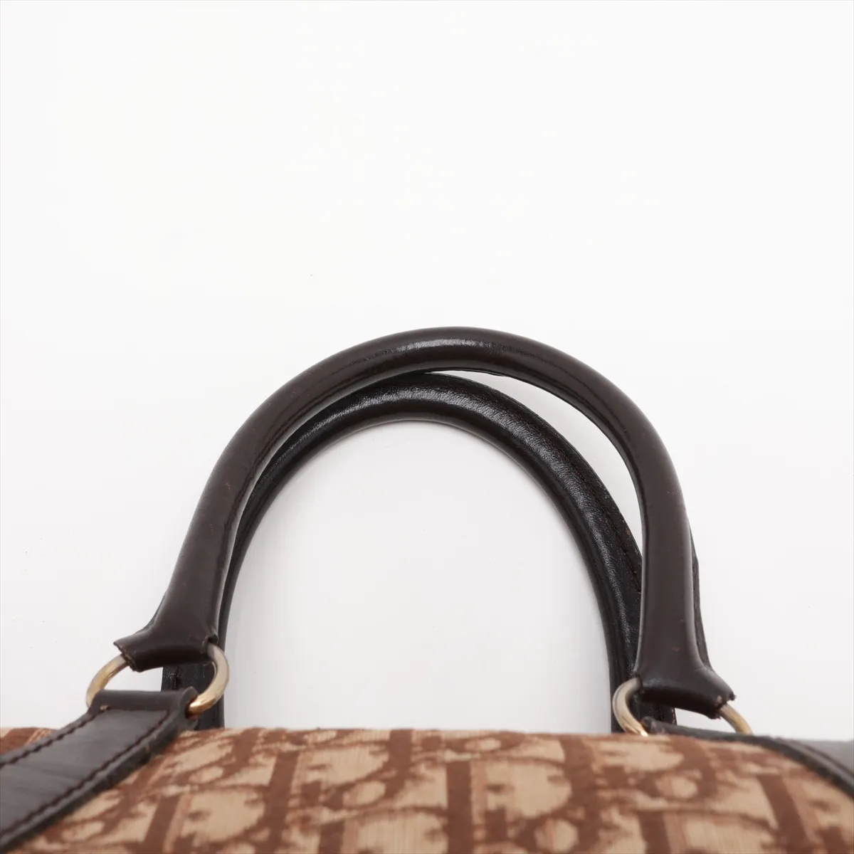 Trotter Canvas x Leather Handbag, Brown — view 6