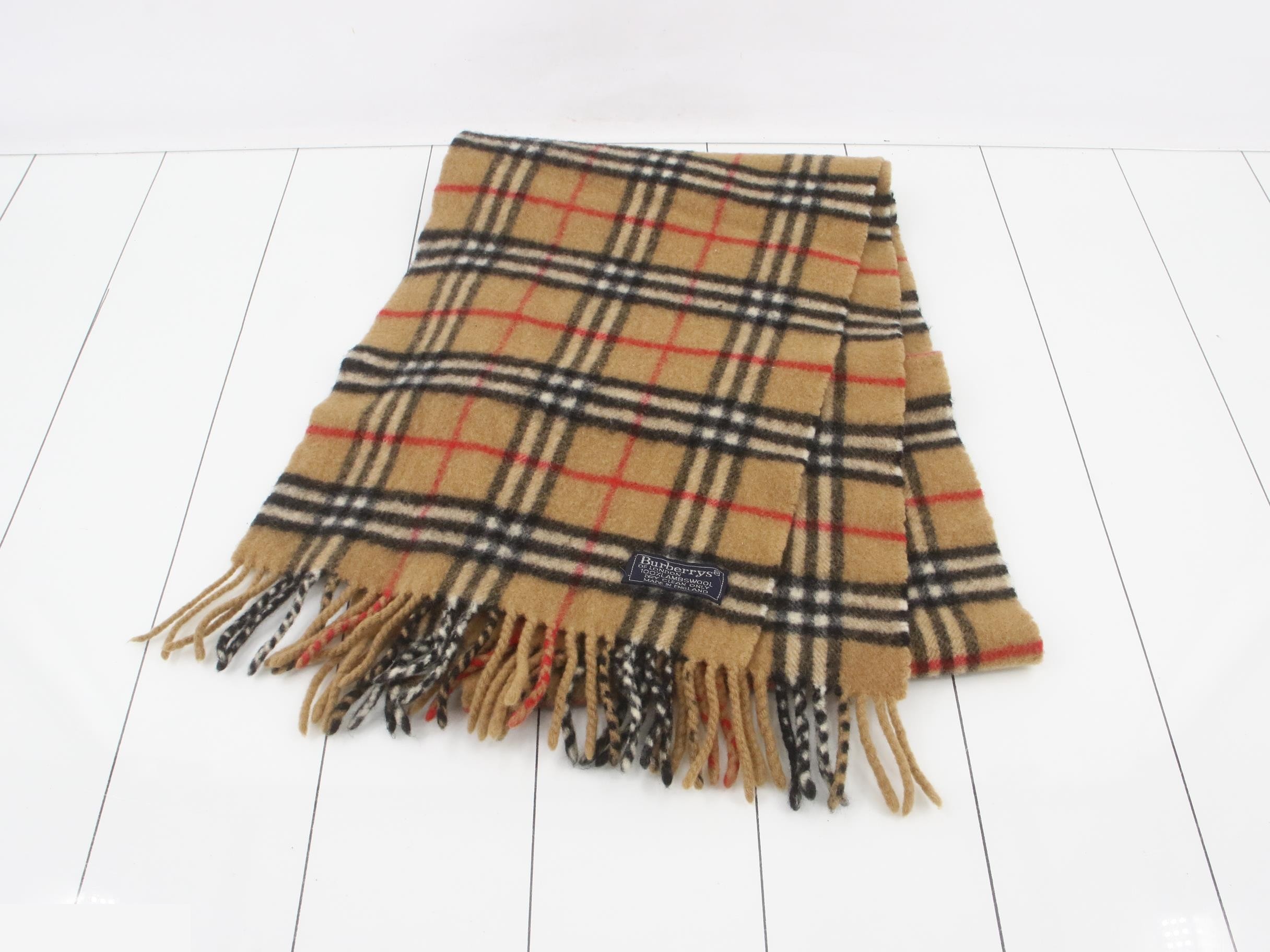 Nova Check Scarf, Beige — view 2