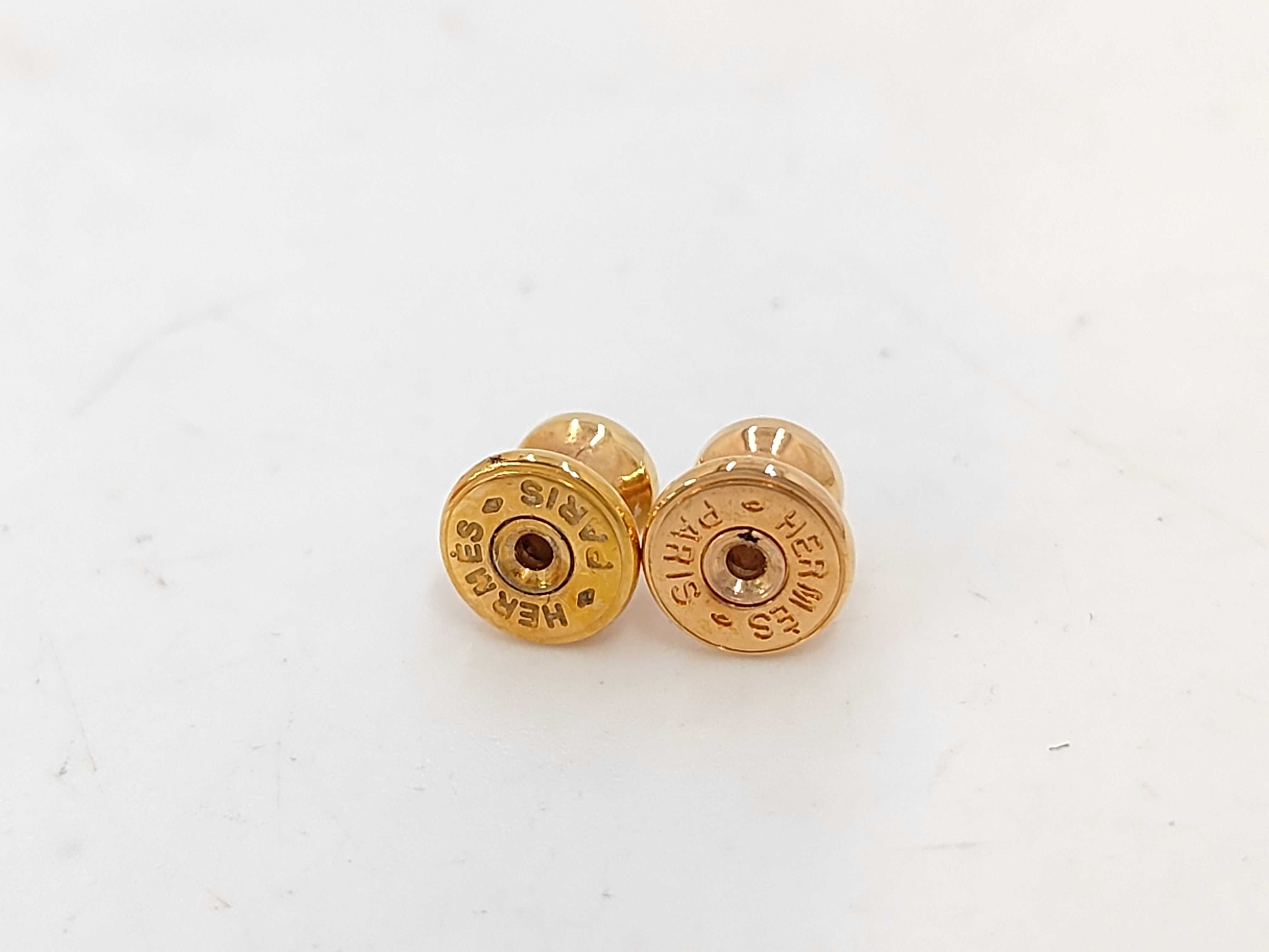 Mini Pop H Earrings in Black with Rose Gold Hardware — view 3