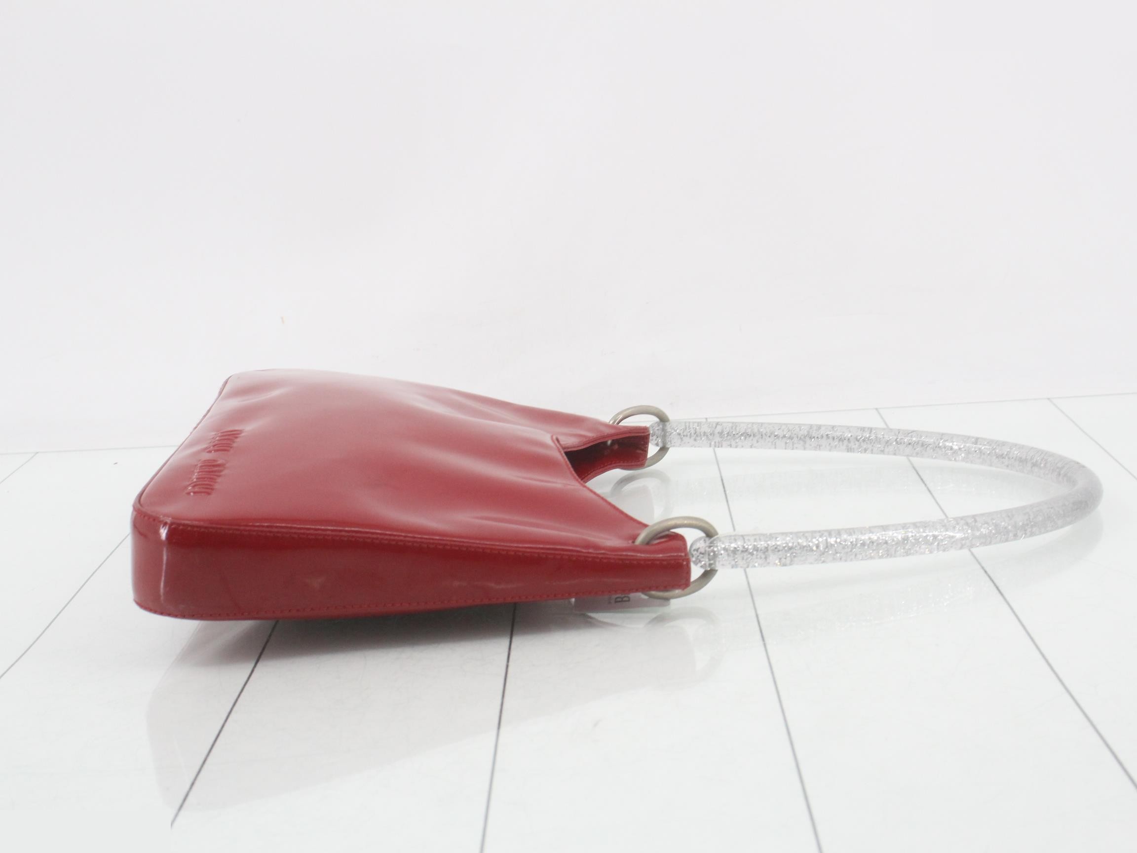 semi-shoulder bag, red, vintage. — view 3