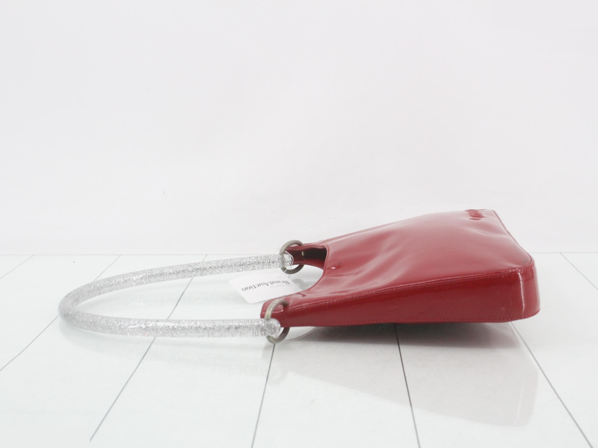 semi-shoulder bag, red, vintage. — view 4