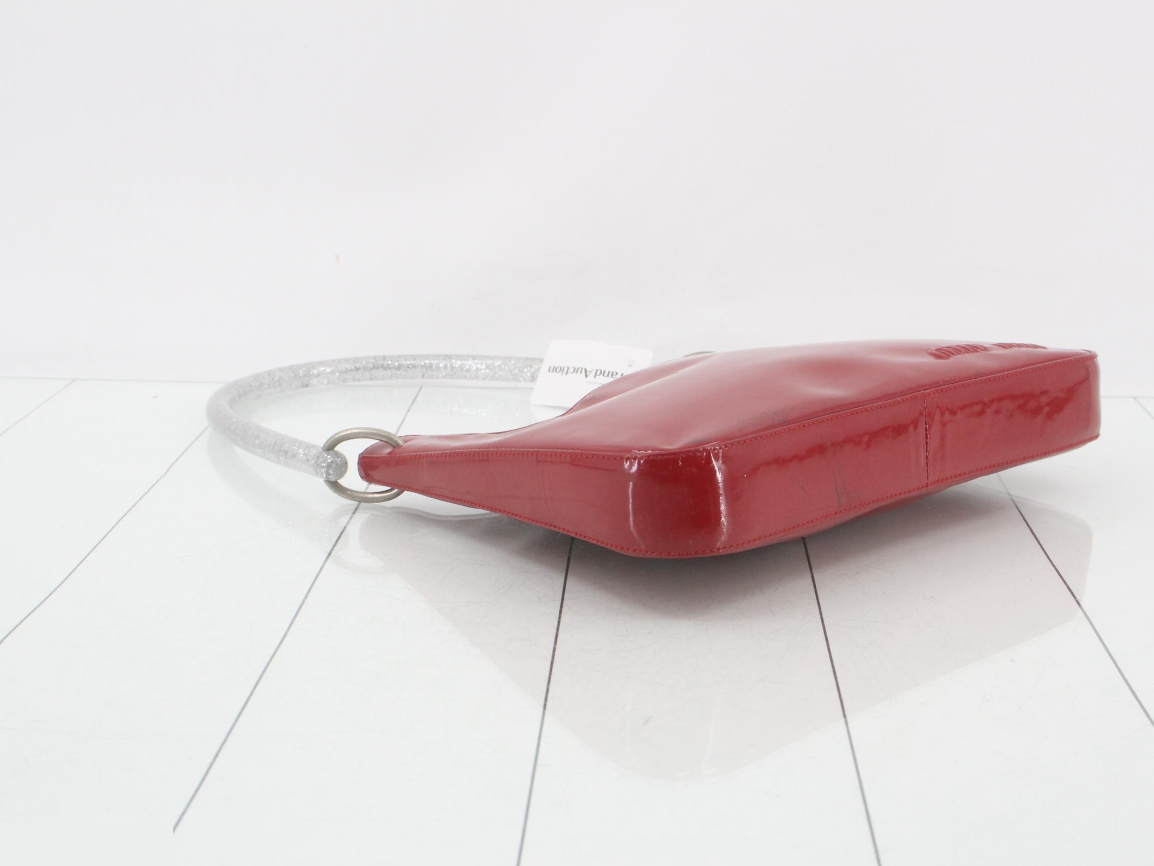 semi-shoulder bag, red, vintage. — view 5