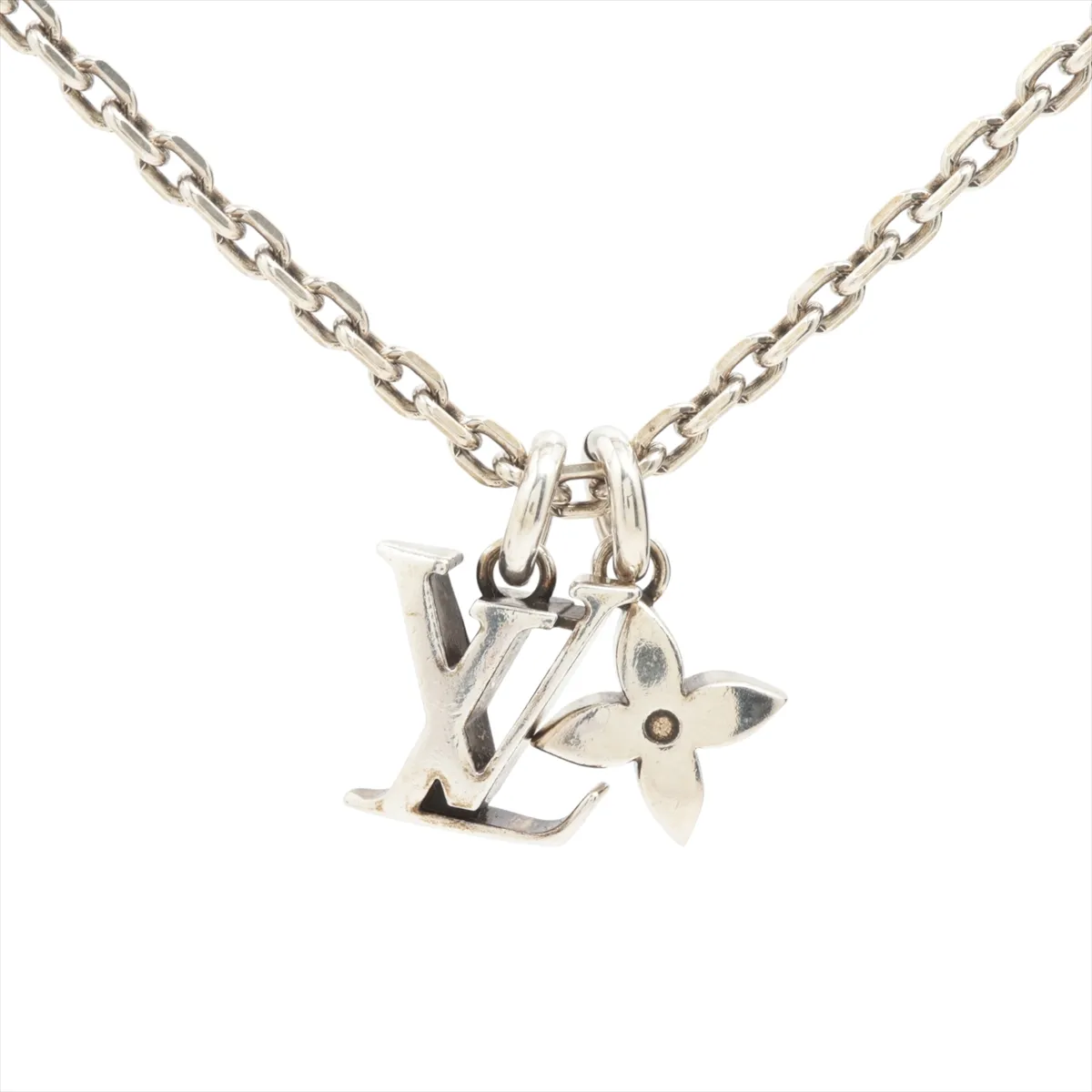M03846 LV Sailor LE1296 Necklace, 925 Sterling Silver, 24.2g, with dents,