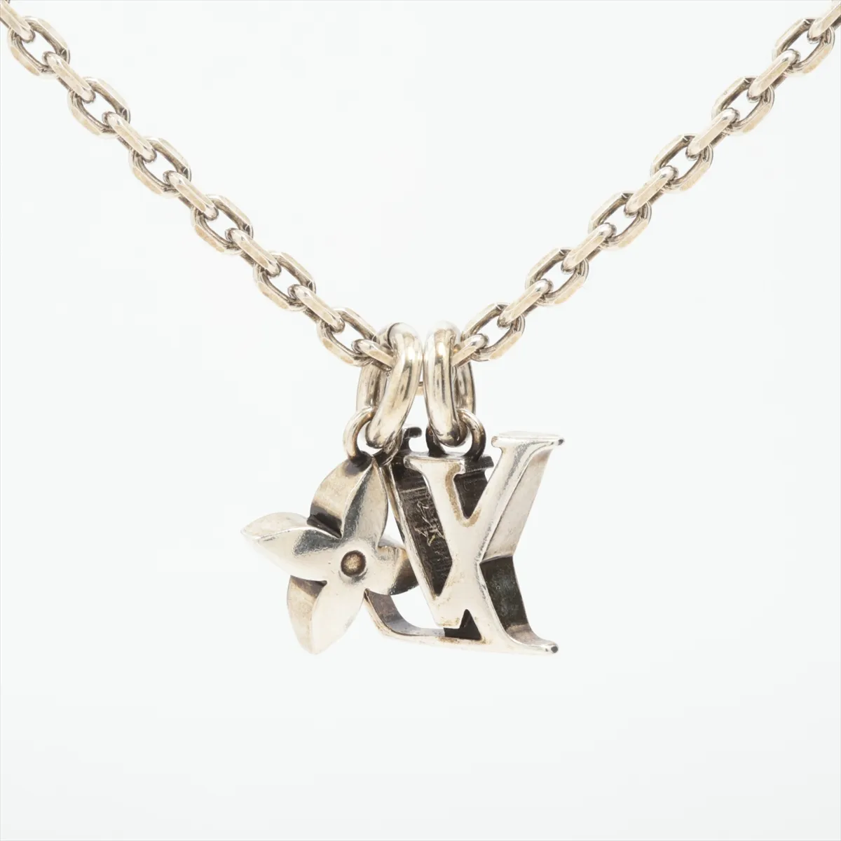 M03846 LV Sailor LE1296 Necklace, 925 Sterling Silver, 24.2g, with dents, — view 2