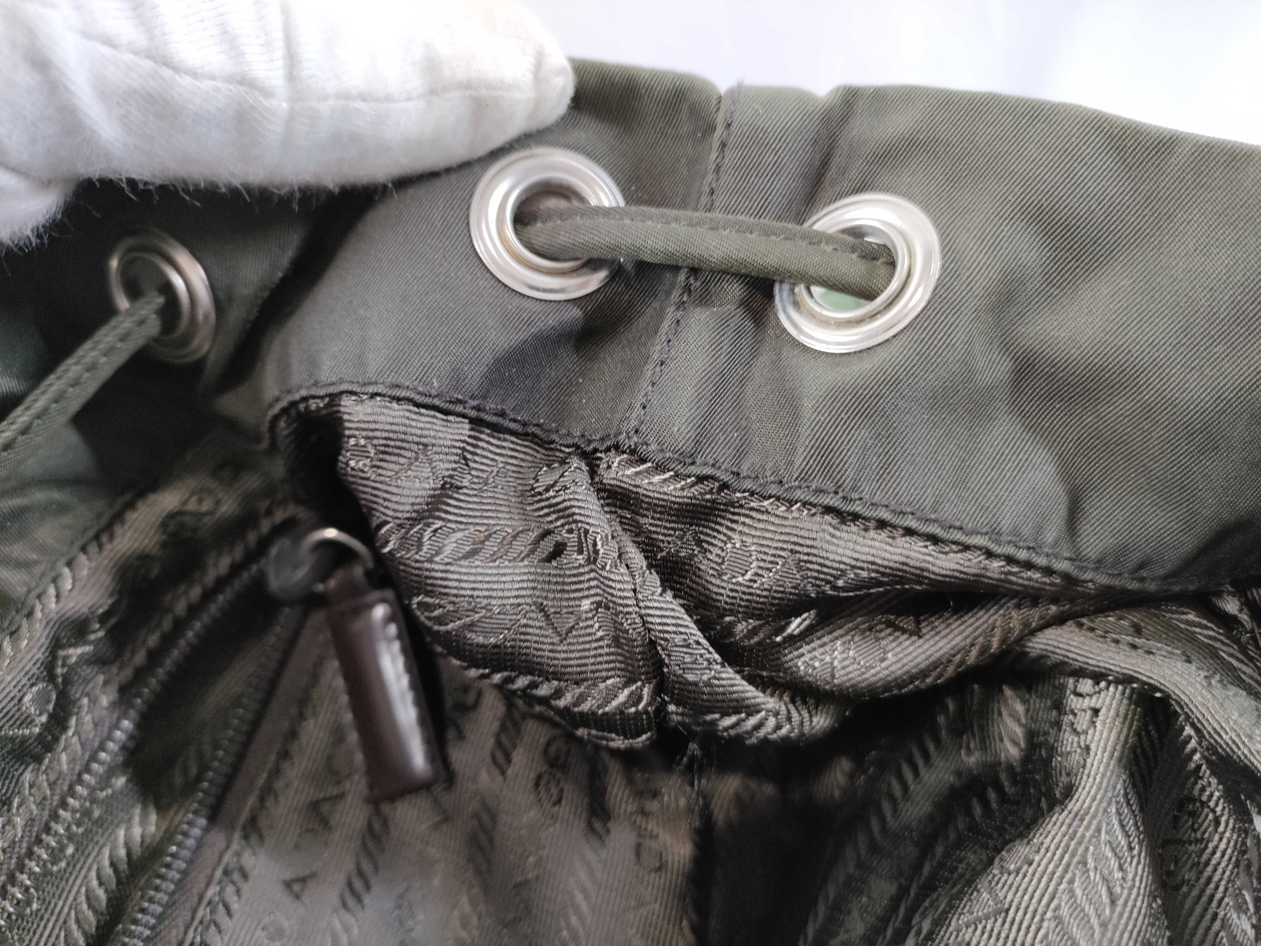Nylon Backpack, Khaki — view 8