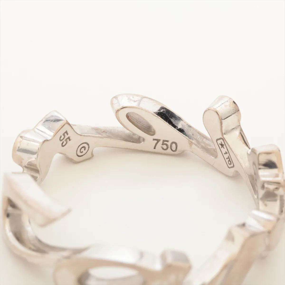Signature Ring 750(WG) 5.0g 55 CY0332 Damage Plating — view 3