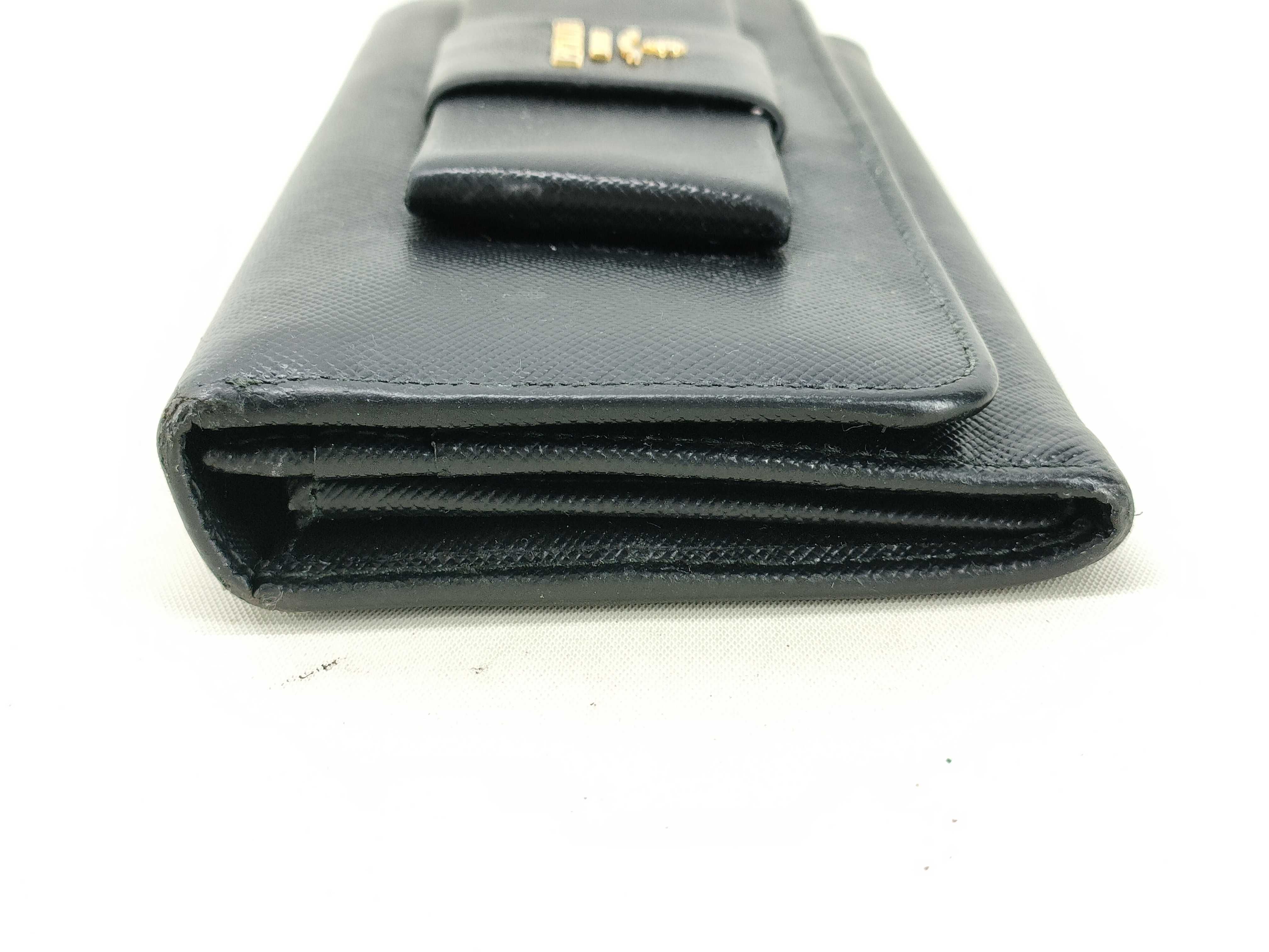 Long Wallet Ribbon Black Wallet — view 5