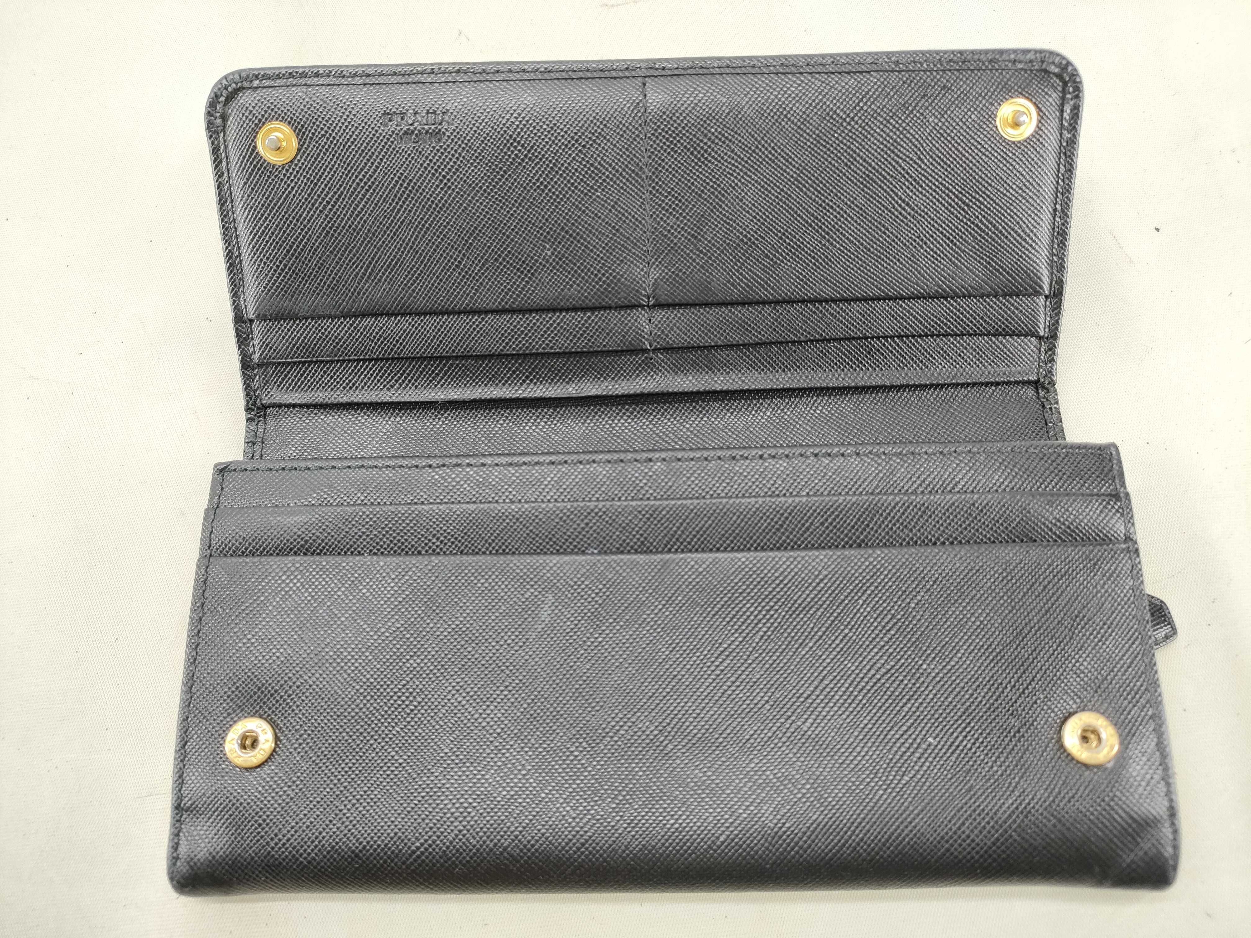 Long Wallet Ribbon Black Wallet — view 7