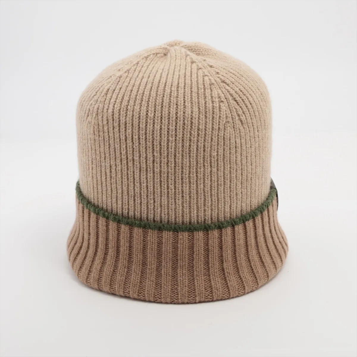 Anagram knit cap, wool, beige, some wear and pilling. — view 2