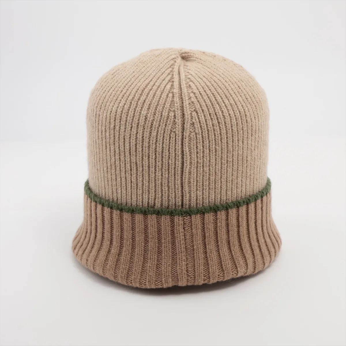 Anagram knit cap, wool, beige, some wear and pilling. — view 3