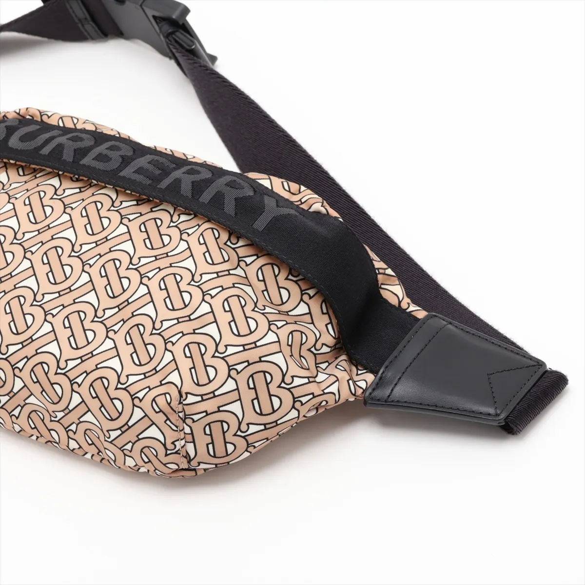 TB Monogram Nylon x Leather Body Bag Brown x Black — view 3