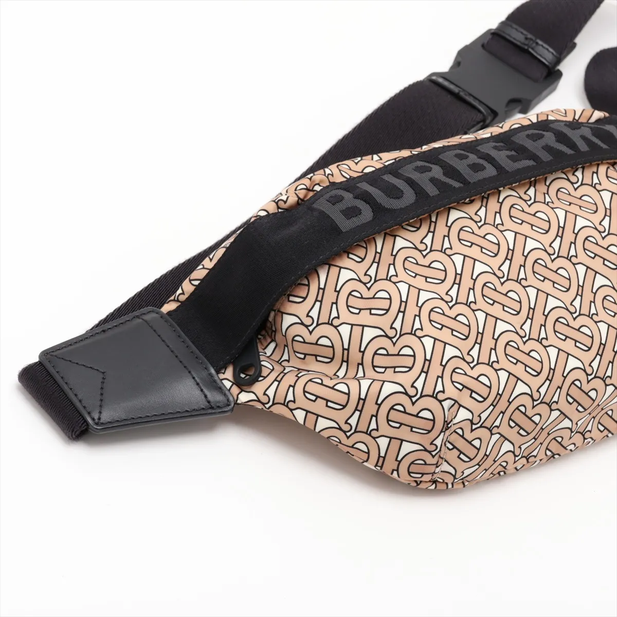 TB Monogram Nylon x Leather Body Bag Brown x Black — view 4