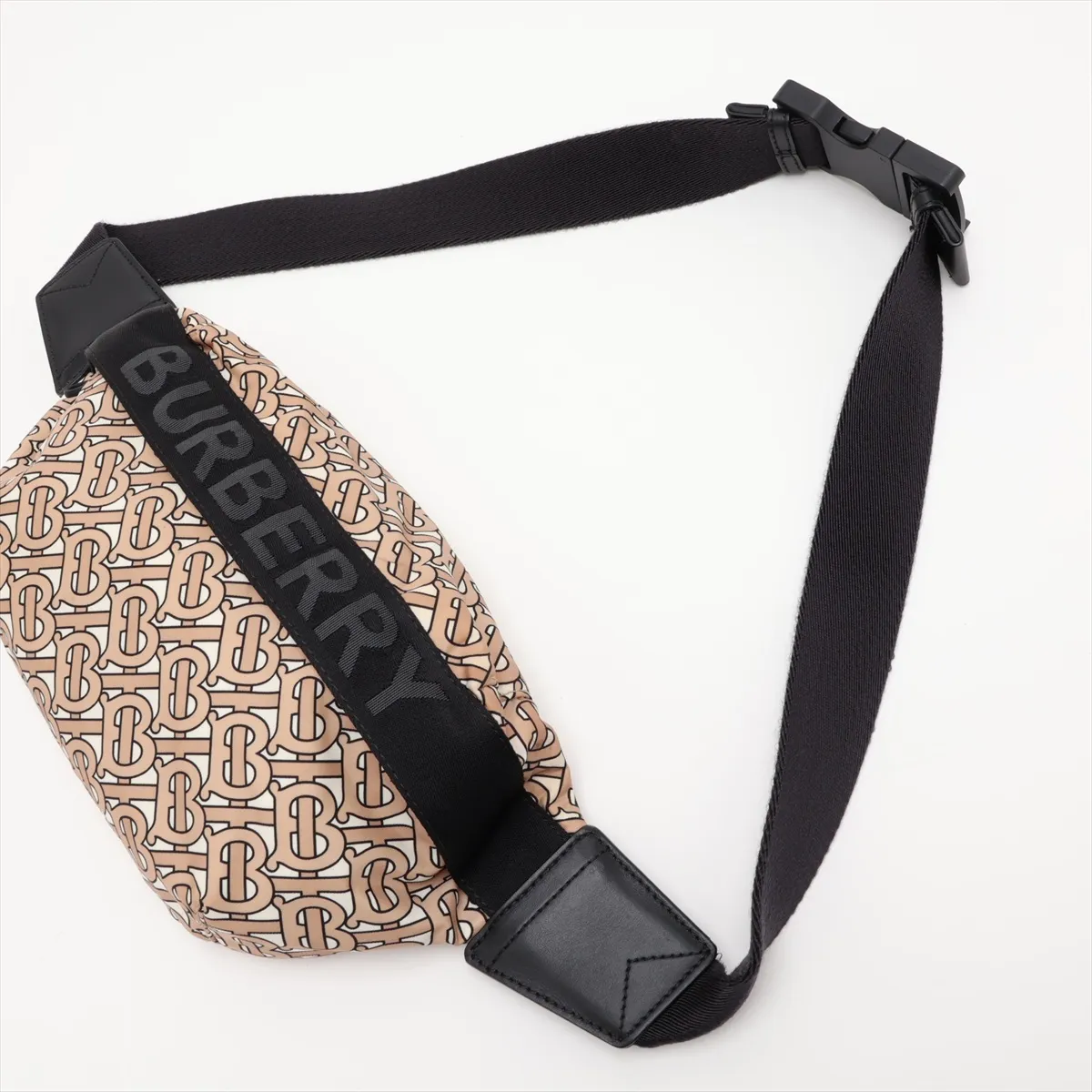 TB Monogram Nylon x Leather Body Bag Brown x Black — view 5