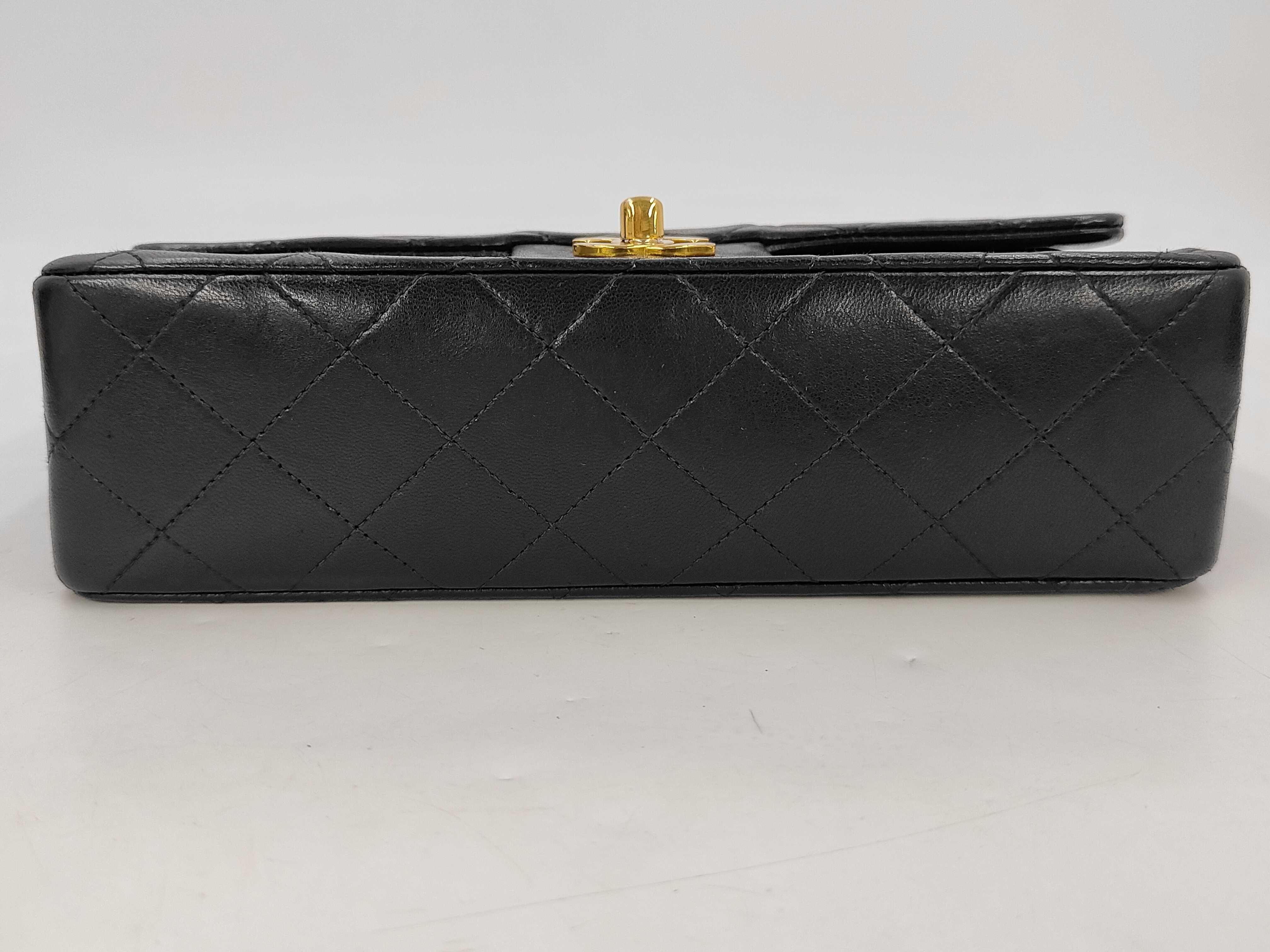 Matelassé 23 Lambskin Black Double Flap Chain Shoulder Bag (with seal) — view 4
