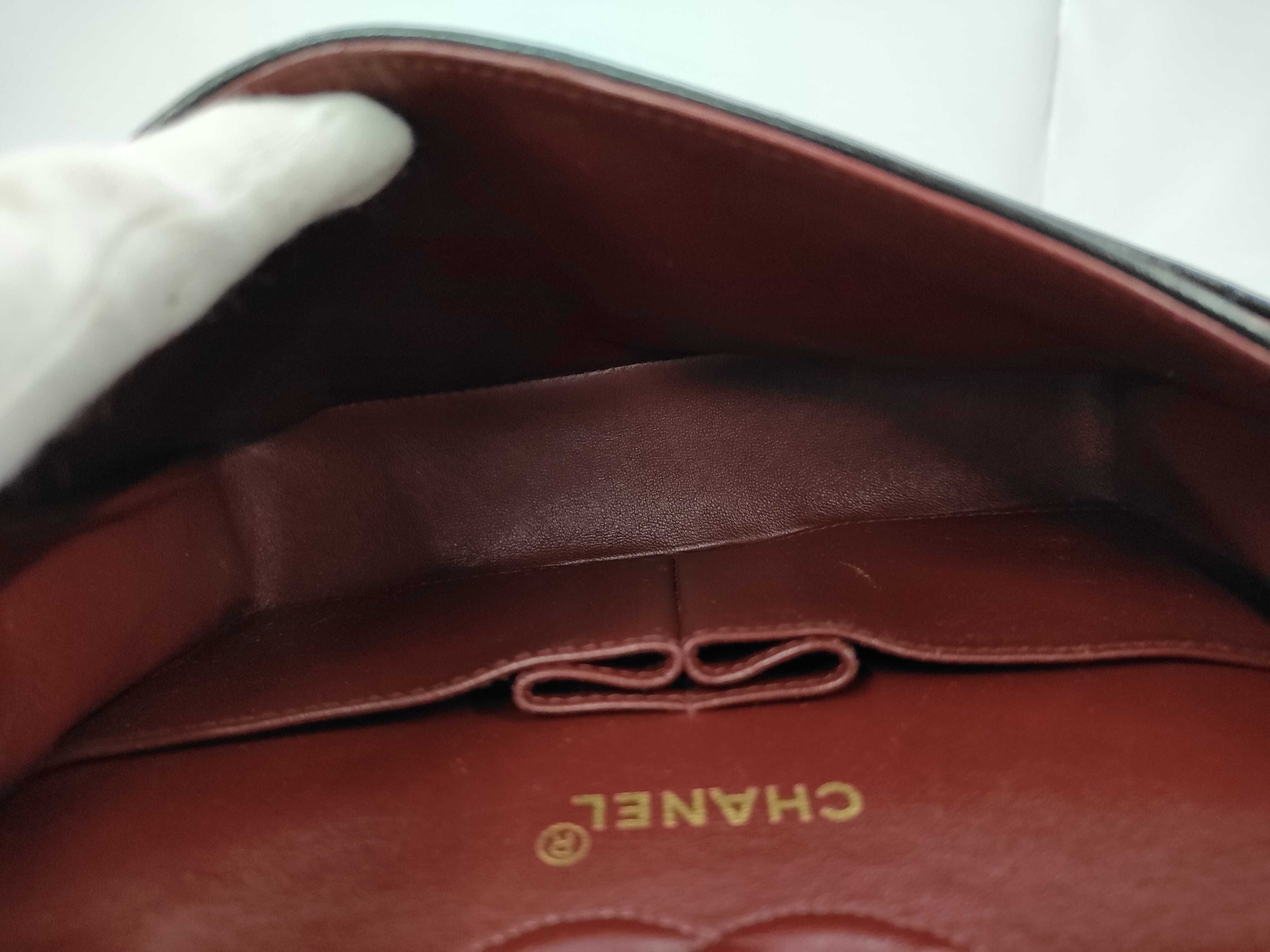 Matelassé 23 Lambskin Black Double Flap Chain Shoulder Bag (with seal) — view 10