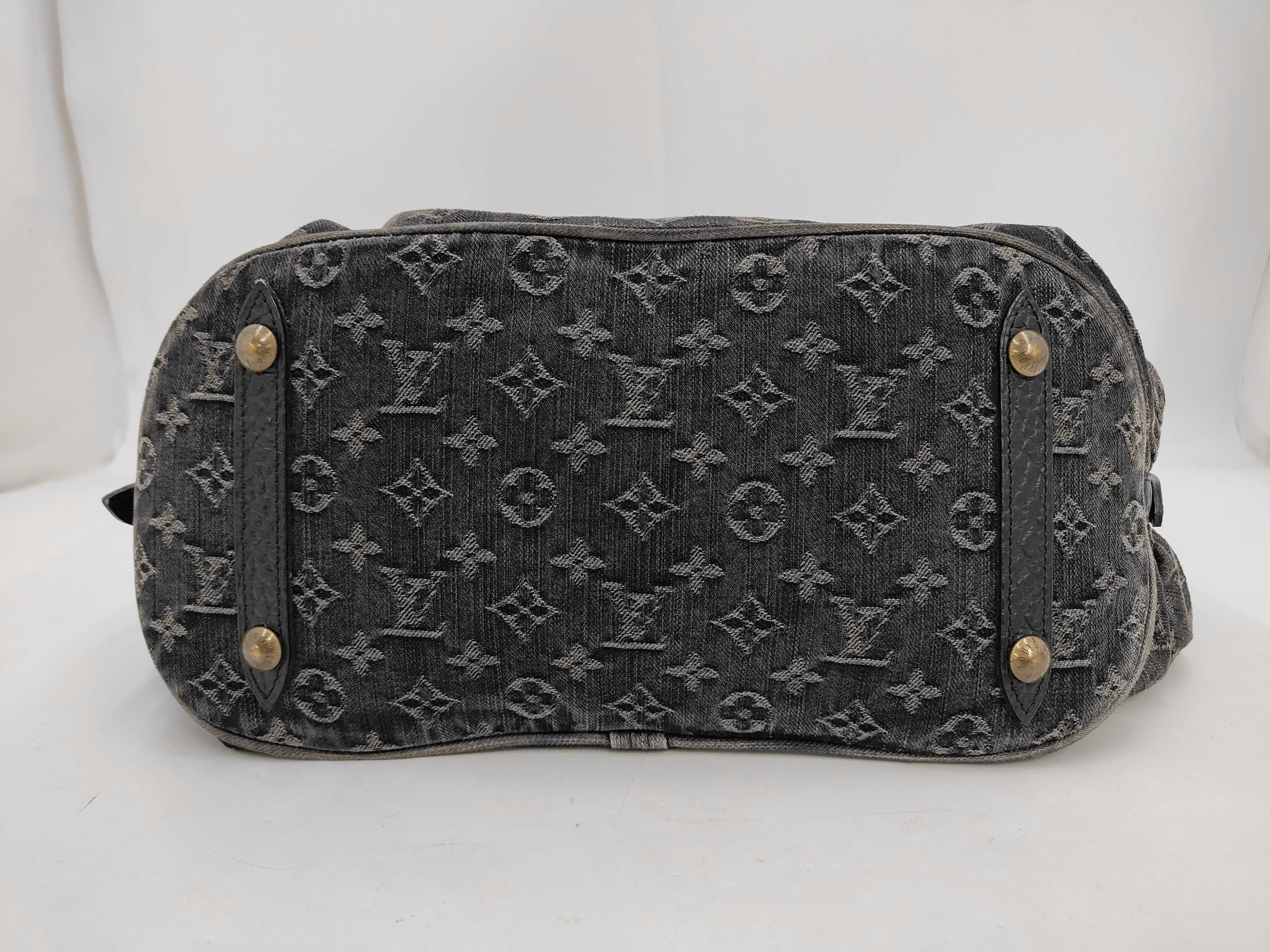 Monogram Denim XL Noir Tote Bag — view 6