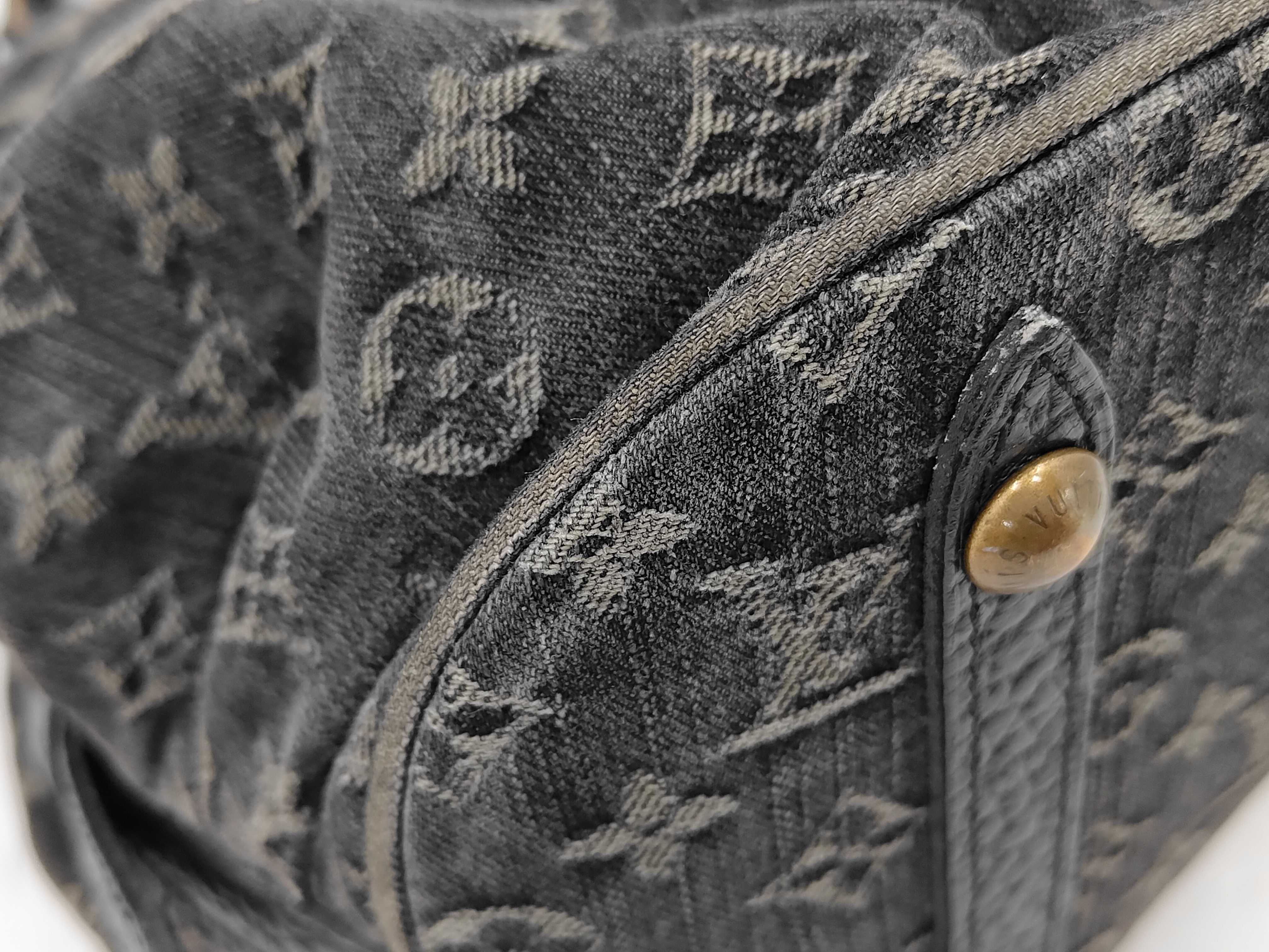 Monogram Denim XL Noir Tote Bag — view 7