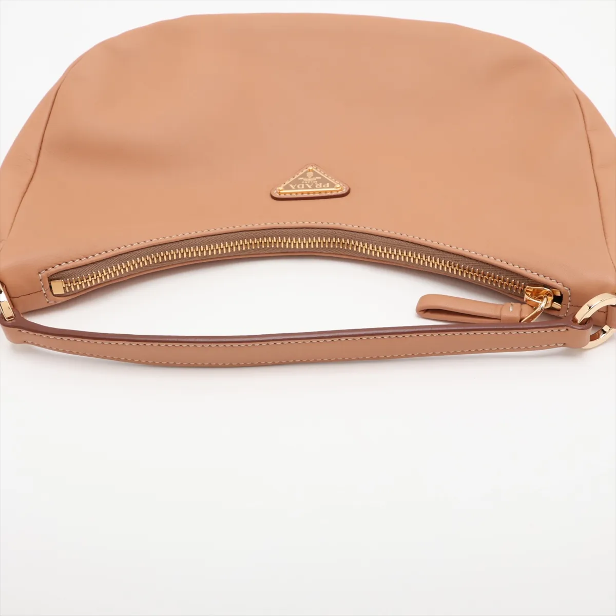 Leather Shoulder Bag, Brown, 1BC272 — view 5