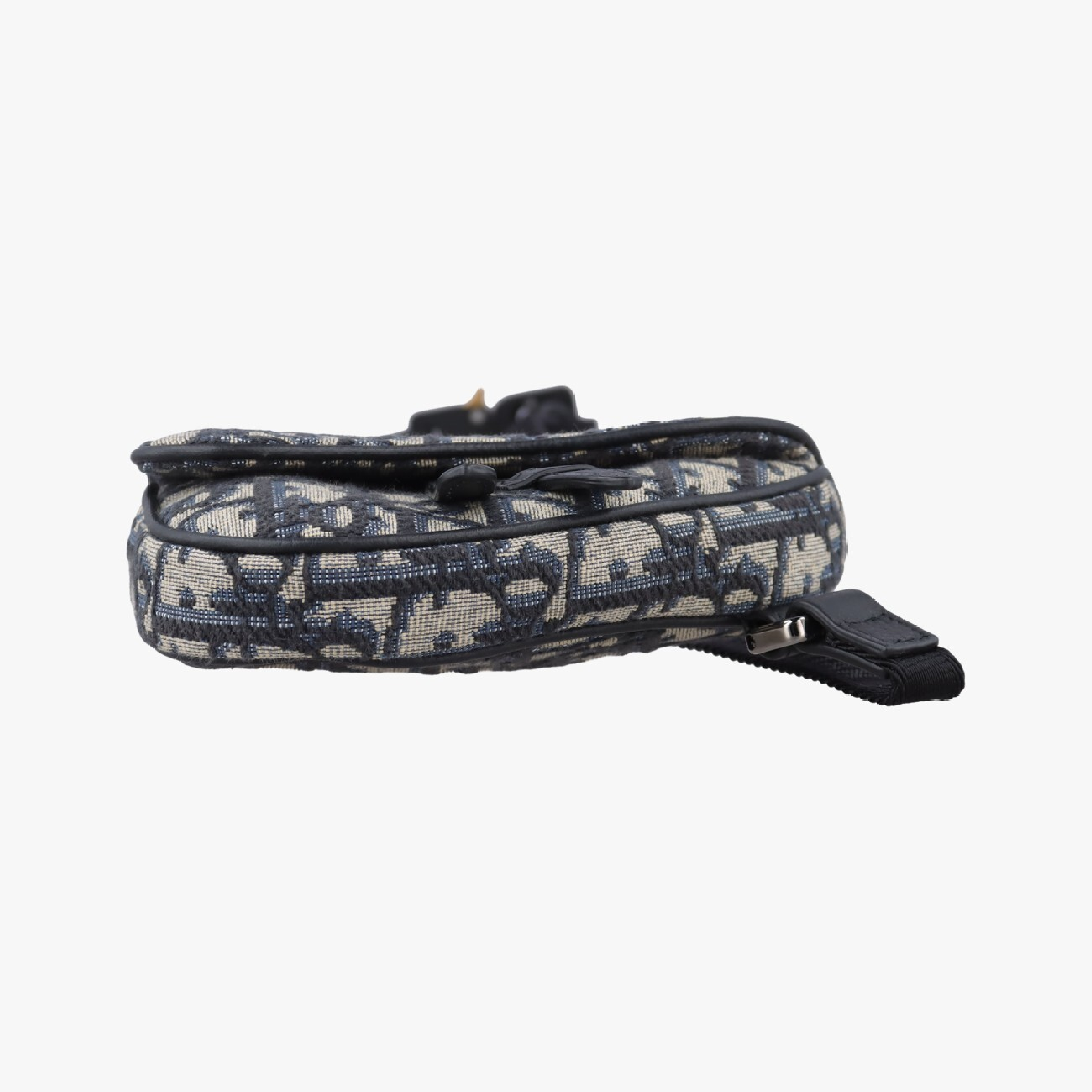 Saddle Grey x Navy x Black Jacquard x Leather Shoulder Bag 29-BO-1222 — view 3