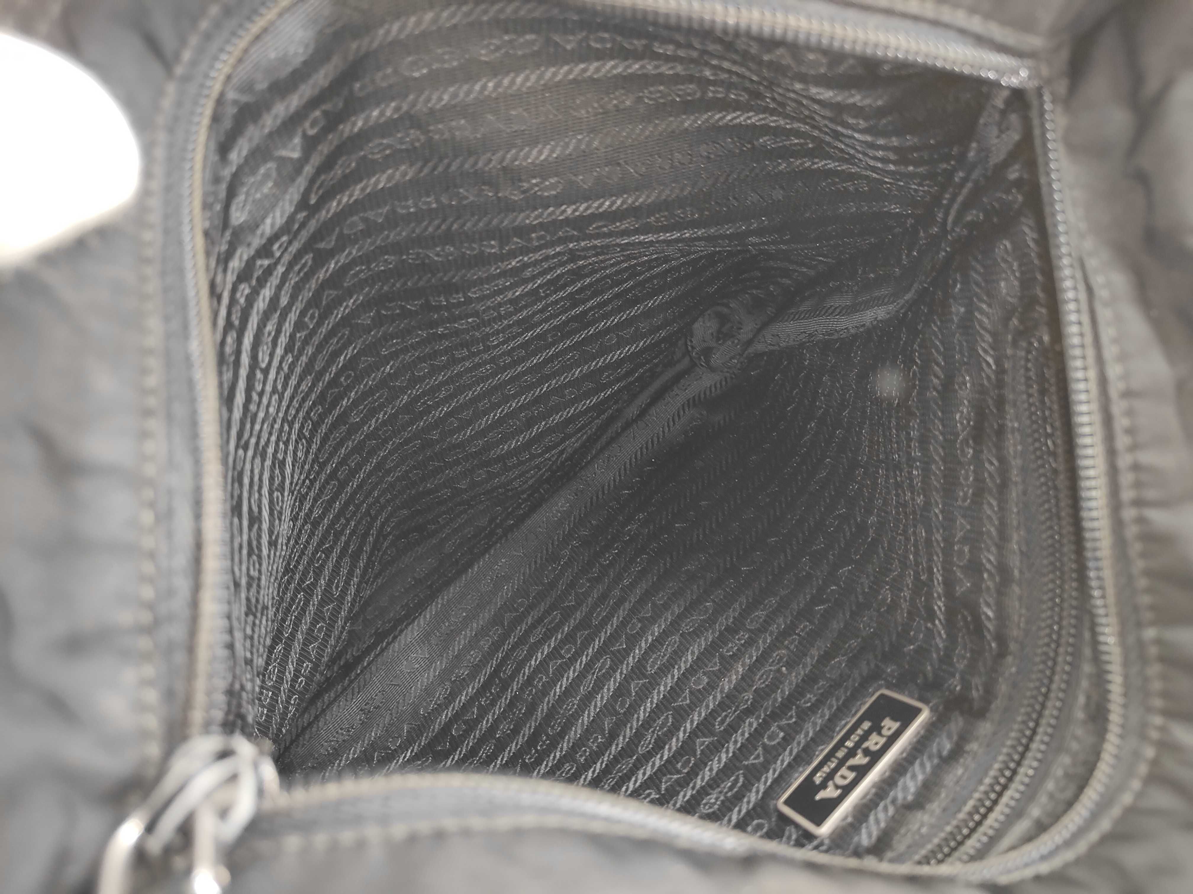 Nylon Shoulder Bag, Black Nylon Shoulder Bag — view 11