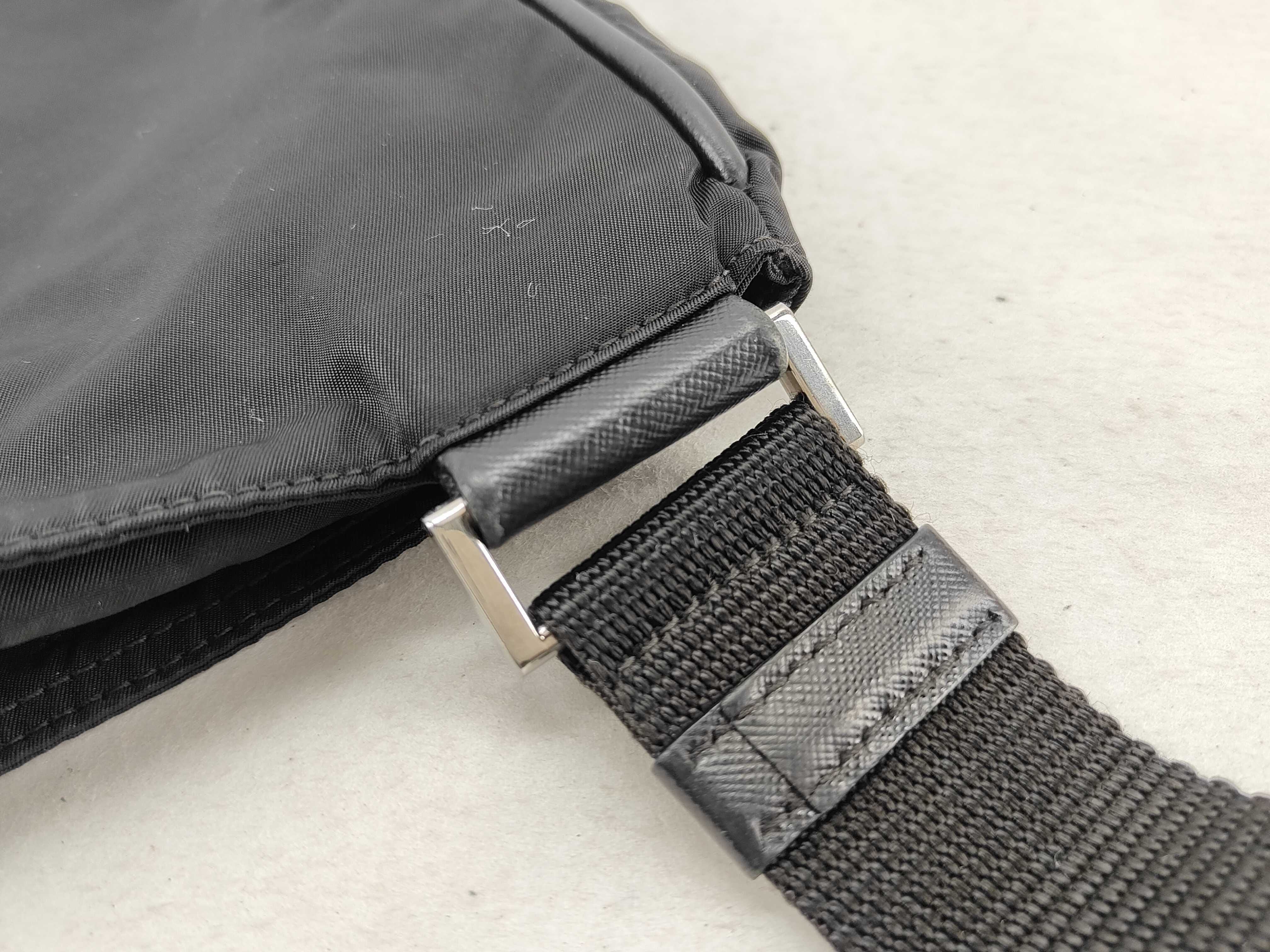 Nylon Shoulder Bag, Black Nylon Shoulder Bag — view 6