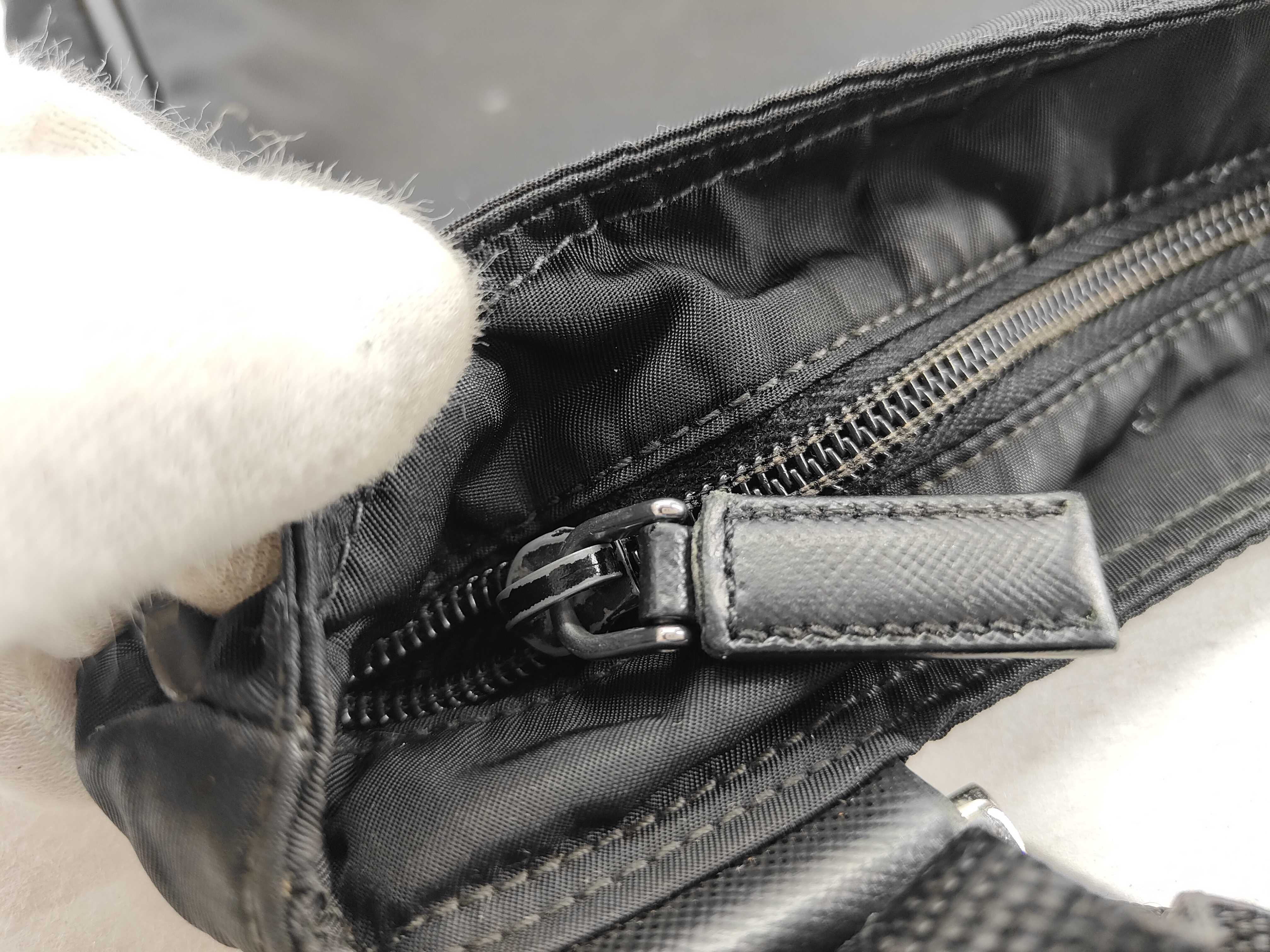 Nylon Shoulder Bag, Black Nylon Shoulder Bag — view 10