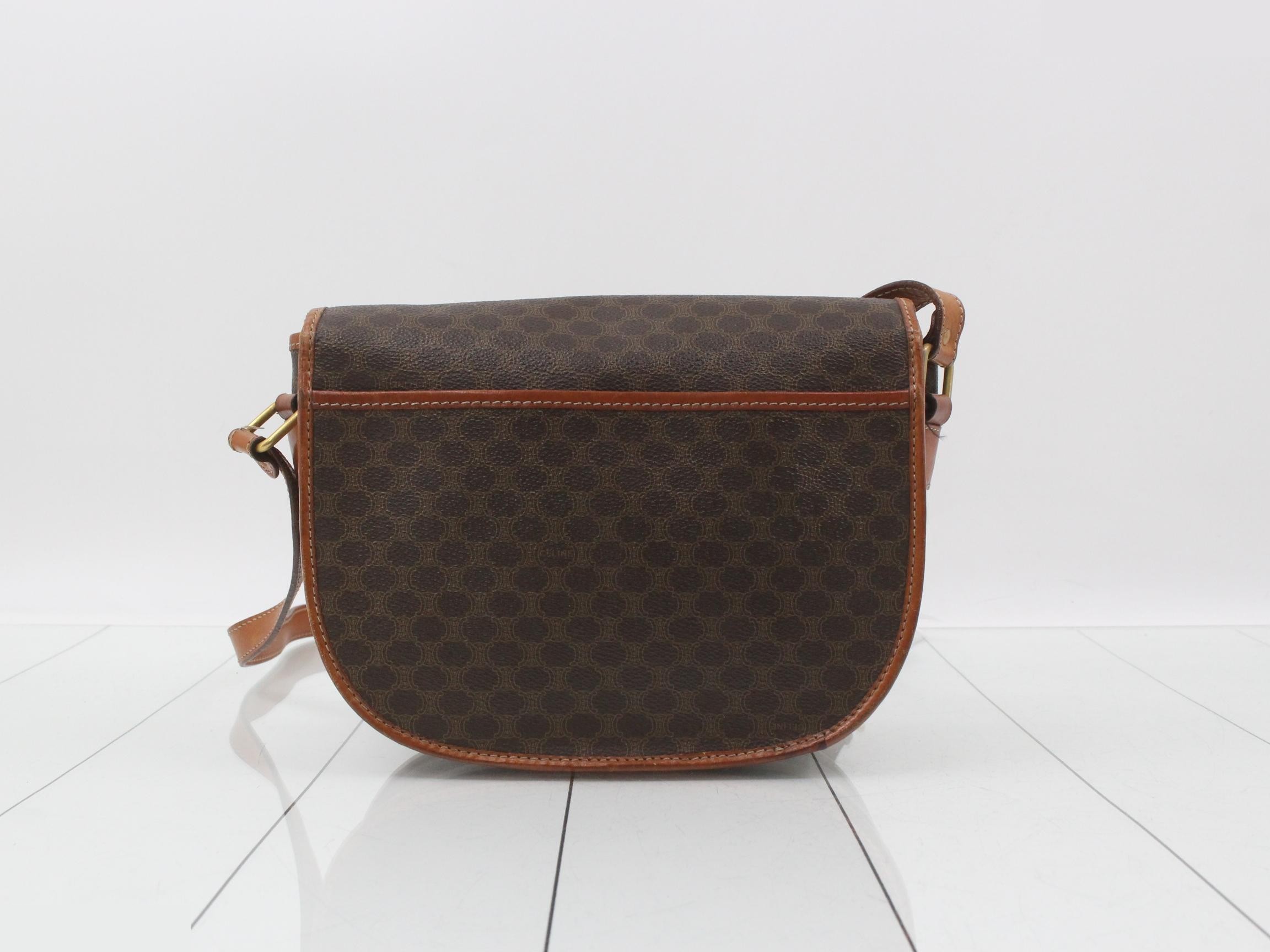 Macadam PVC/Leather Shoulder Bag, Brown — view 2