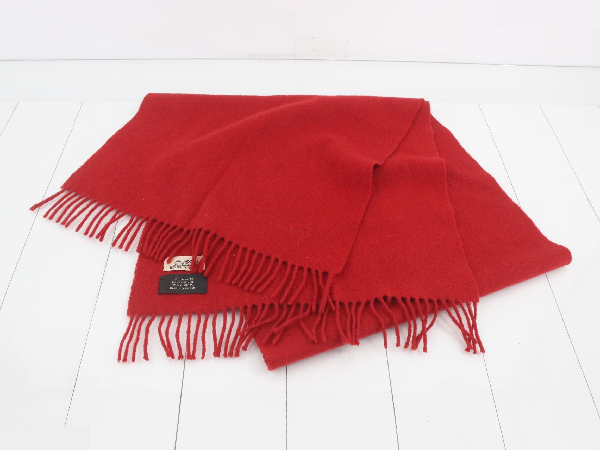 Scarf, 100% cashmere, red — view 2