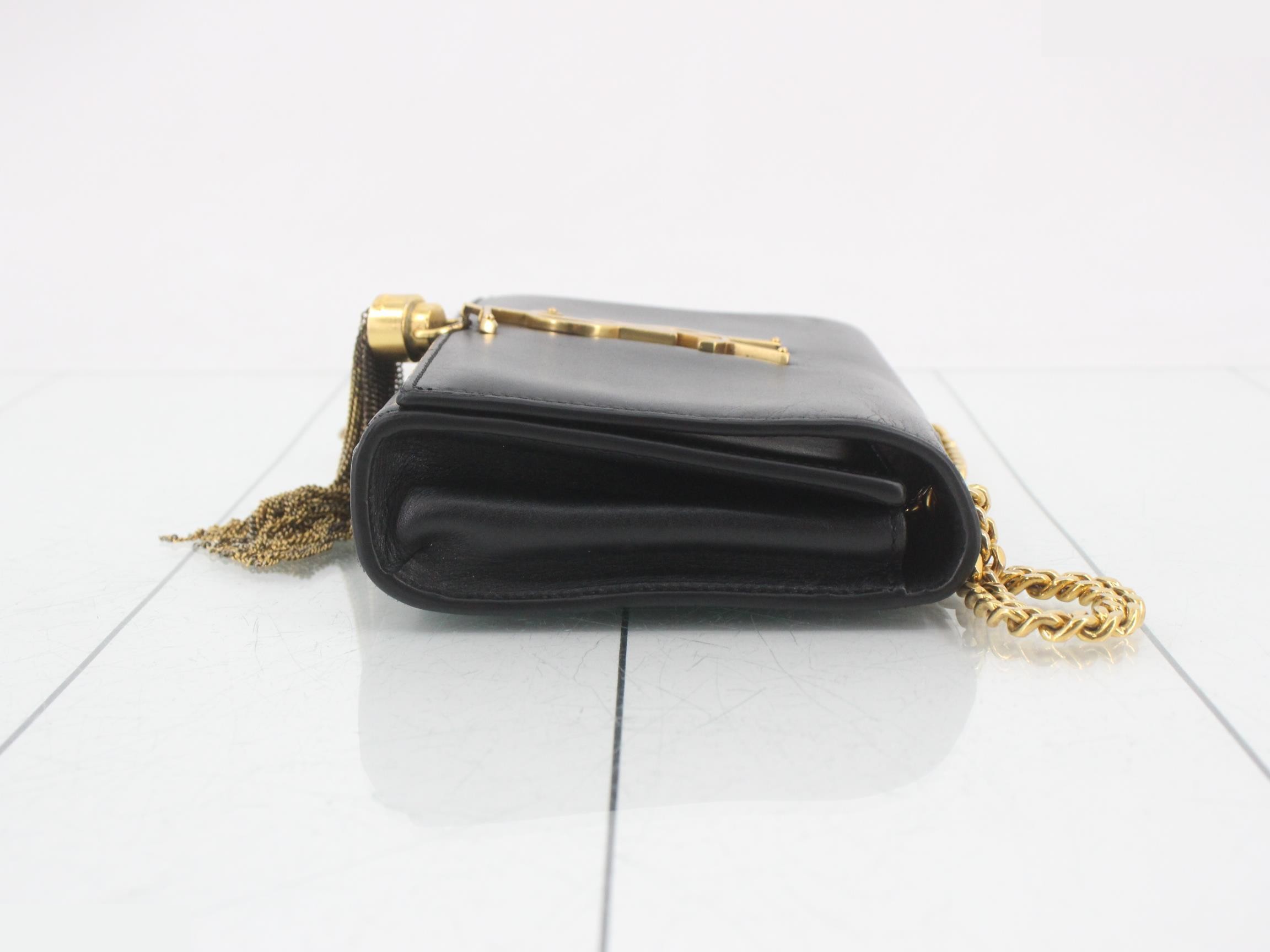 Kate Chain Shoulder Bag, Black — view 3