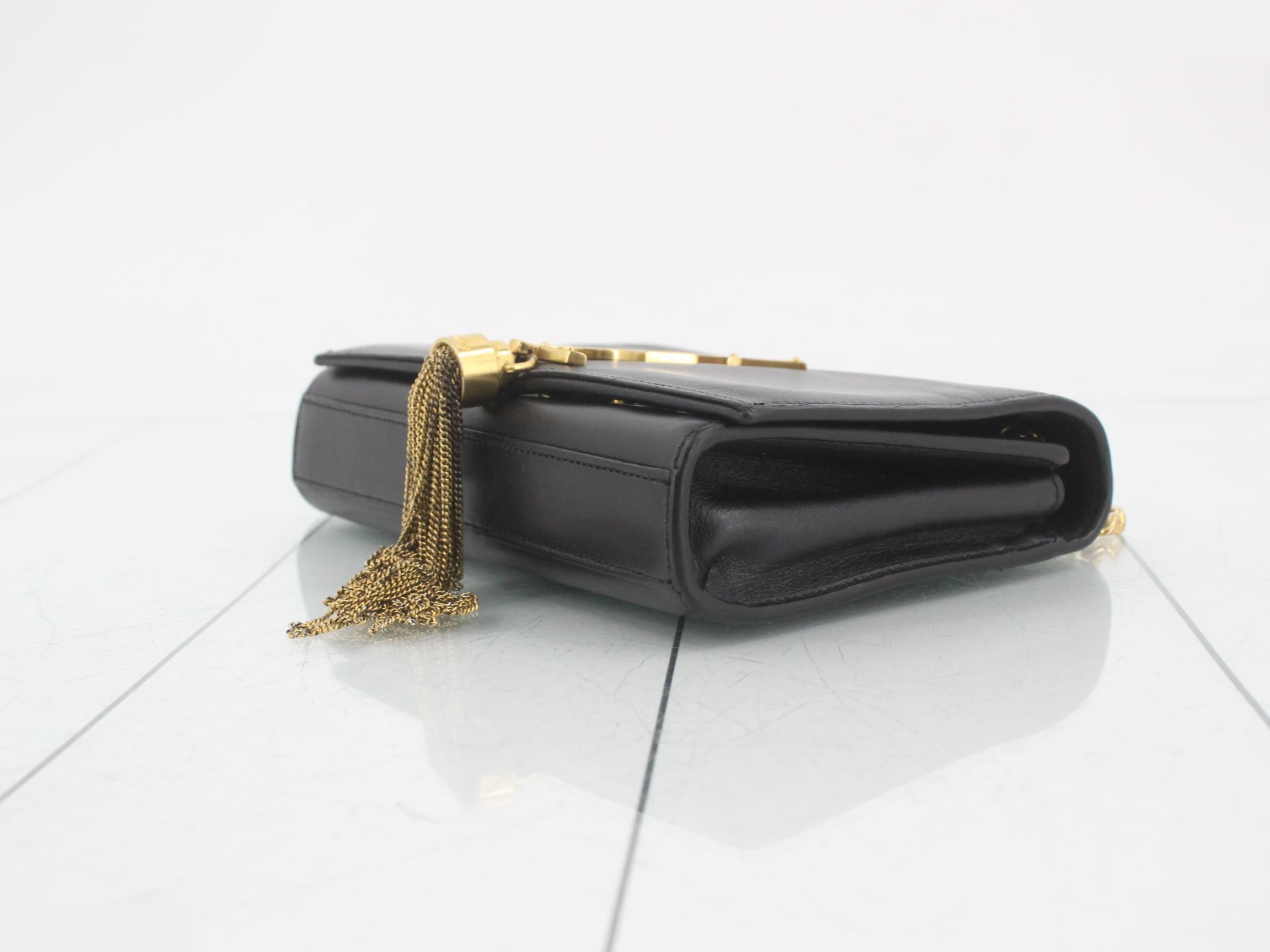 Kate Chain Shoulder Bag, Black — view 6