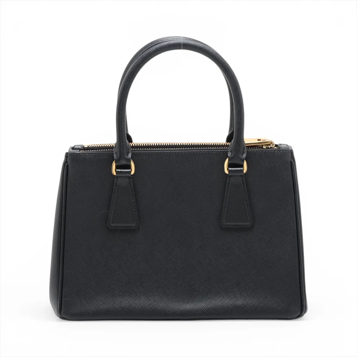 Saffiano Lux Galleria Leather 2-Way Handbag, Black, 1BA896 — view 2