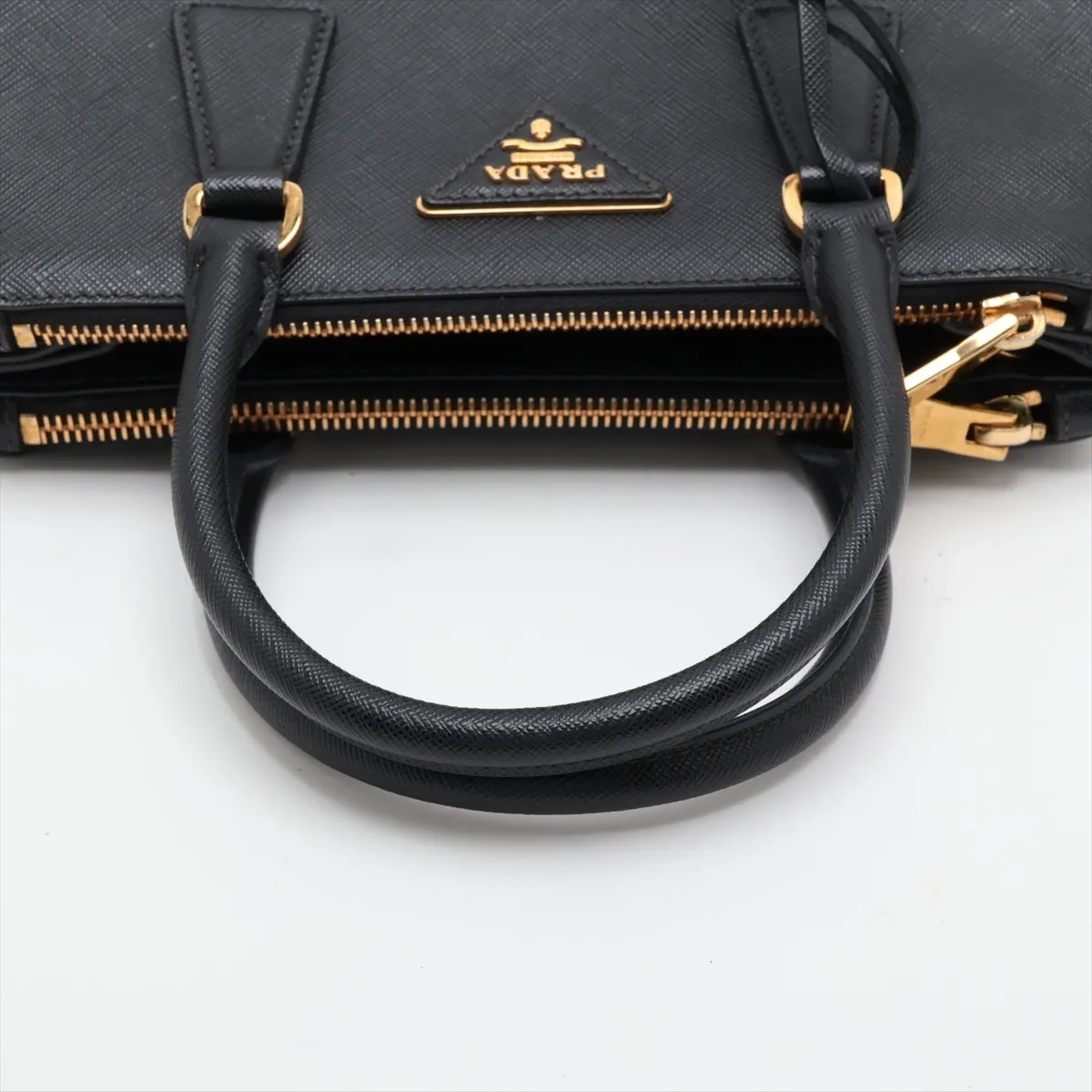 Saffiano Lux Galleria Leather 2-Way Handbag, Black, 1BA896 — view 5