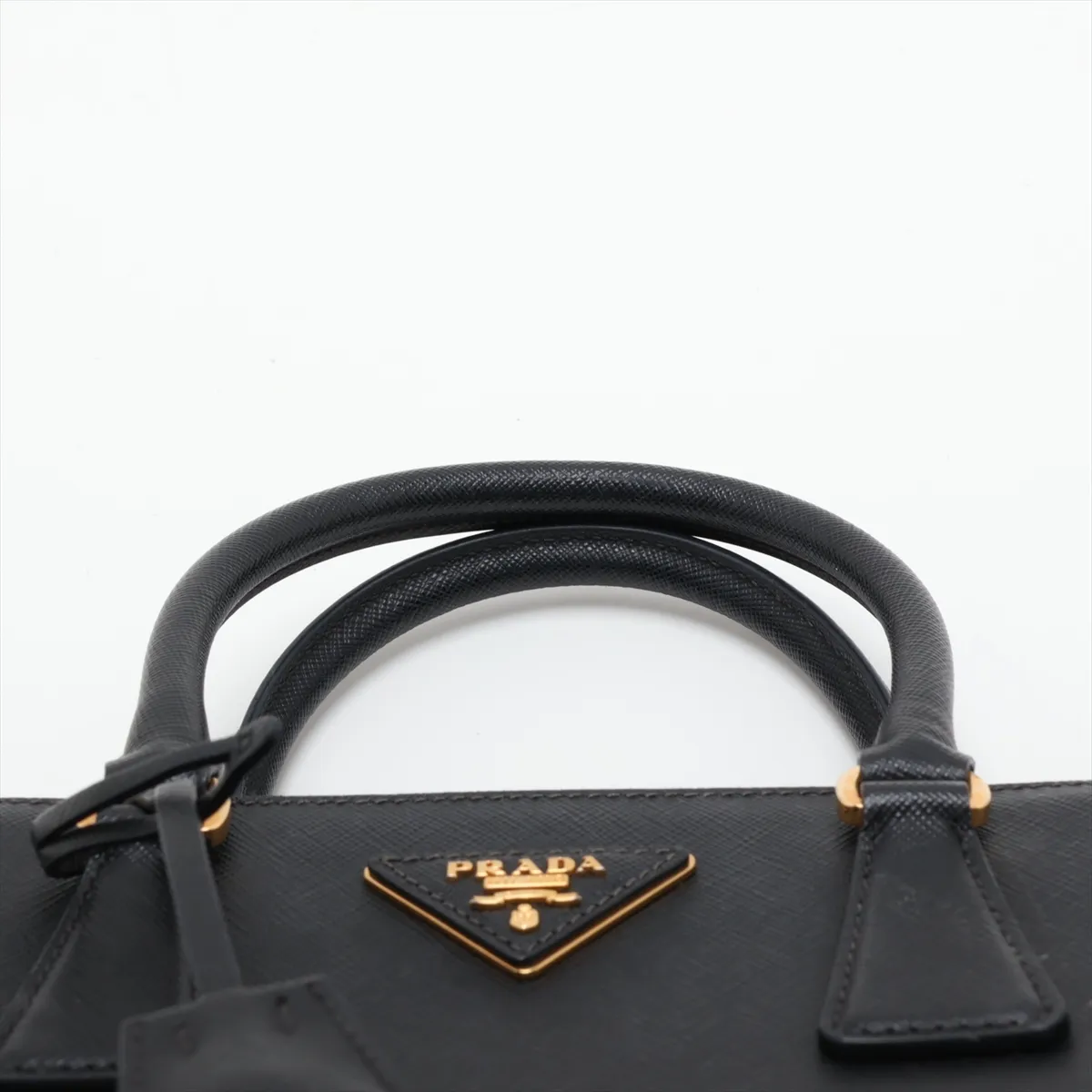 Saffiano Lux Galleria Leather 2-Way Handbag, Black, 1BA896 — view 6